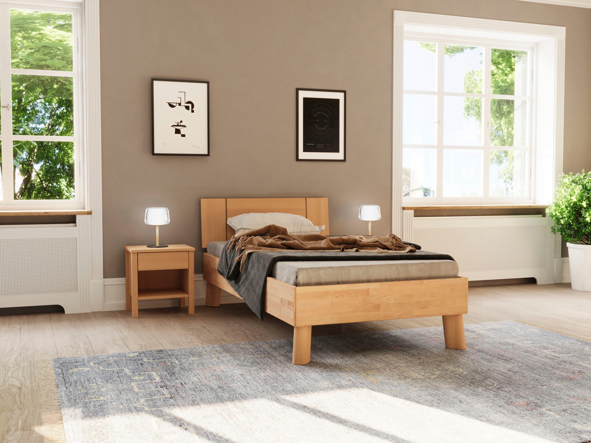 Home affaire Massivholzbett Chavot II, wahlweise in Kernbuche oder Wildeich günstig online kaufen