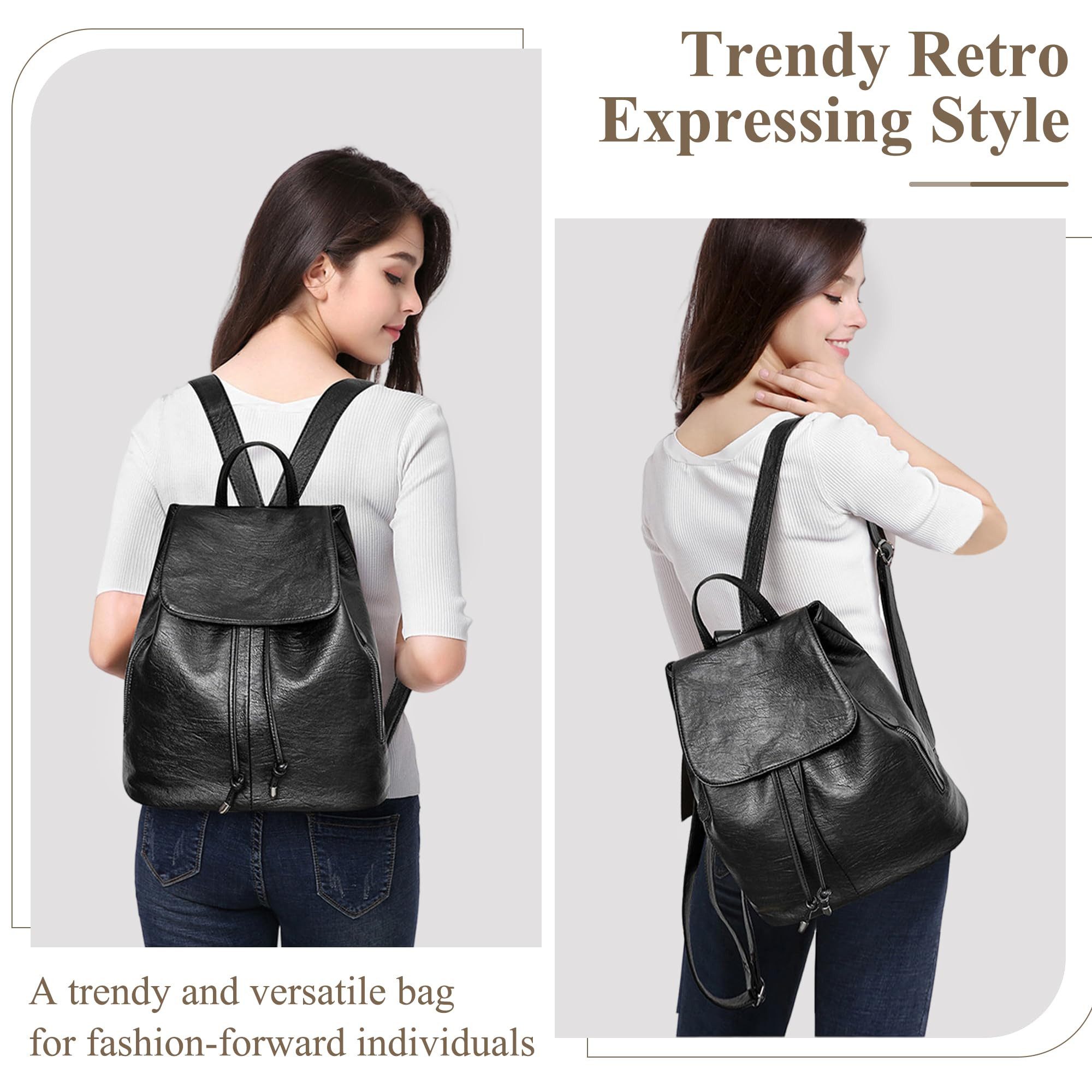RWEUOQ Rucksack PU-Leder-Rucksack, Casual Bag Classic günstig online kaufen