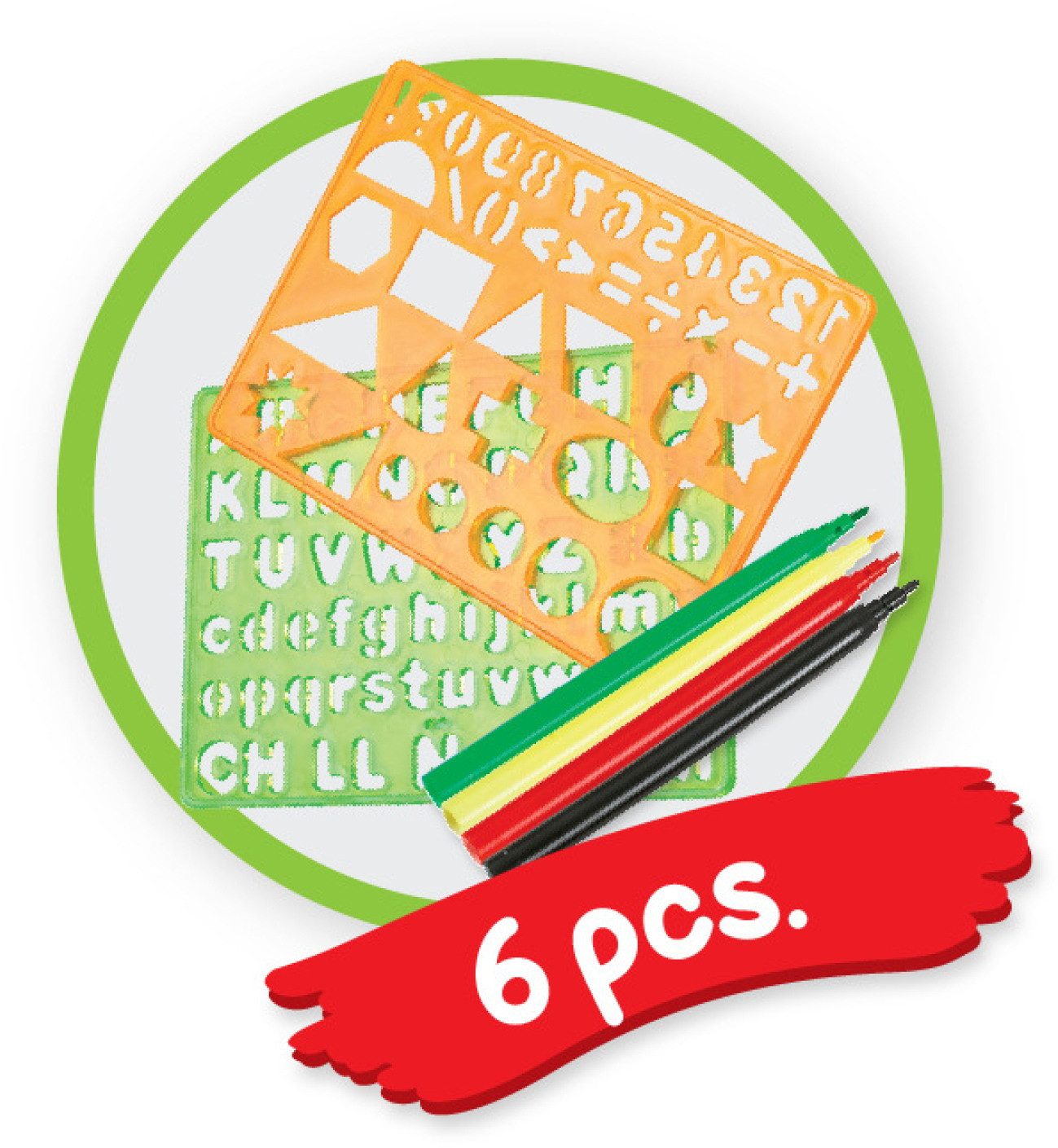 SIMBA Kreativset Spielzeug Malen ART & FUN Malschablonen mit Stiften 106334749