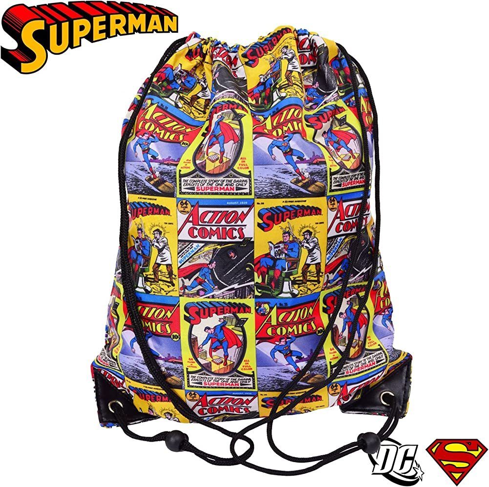 Superman Gymbag Superman Action Comics Gymbag Turnbeutel Einkaufstasche günstig online kaufen