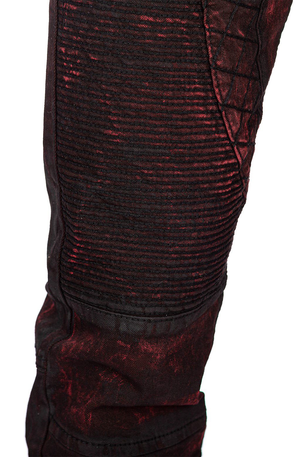 Regular-fit-Jeans Herren regular fit Biker Hose Stonewashed BA-CD581 Bordeaux W32/L34