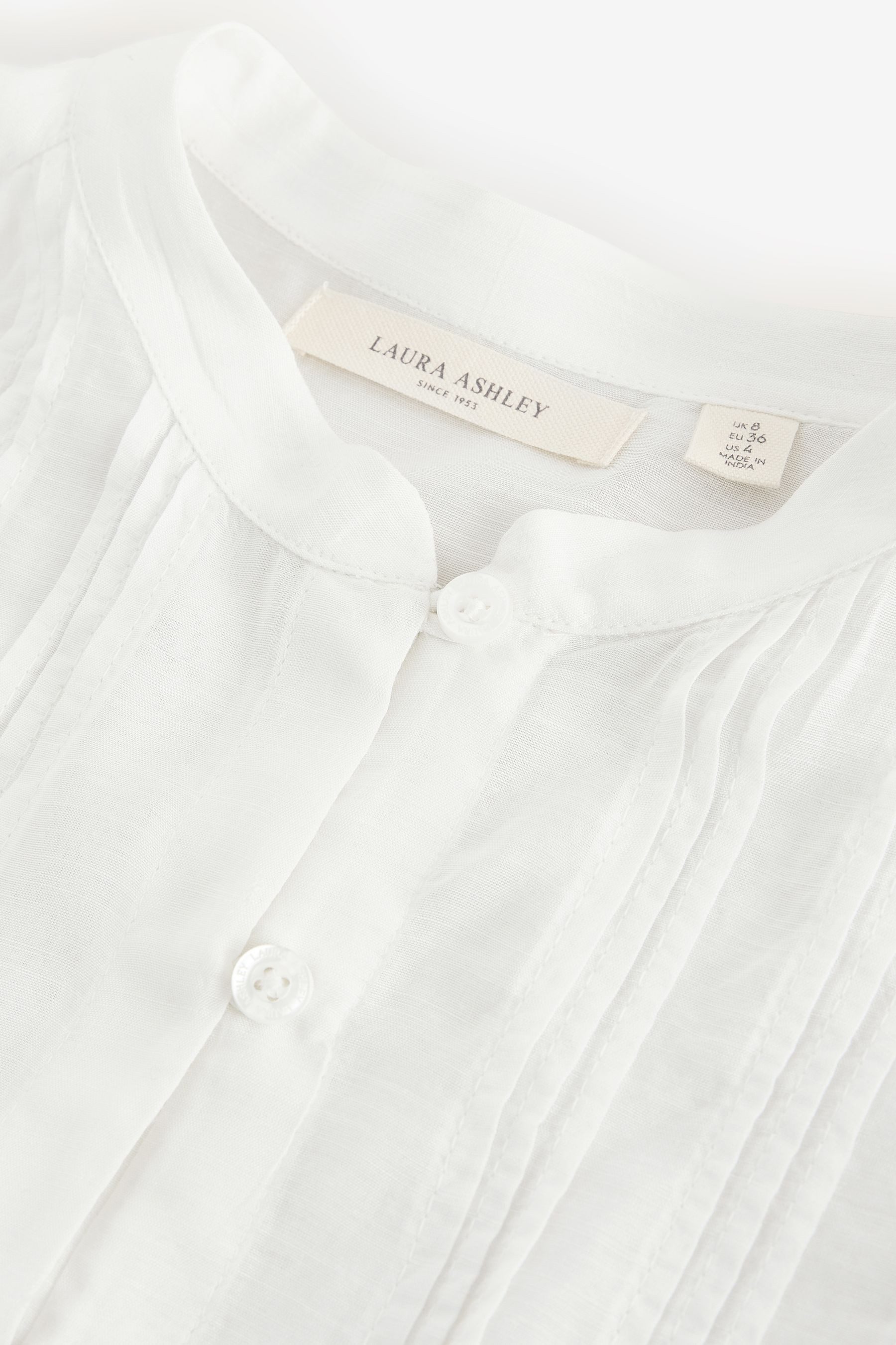 LAURA ASHLEY Langarmbluse Laura Ashley Langärmelige Bluse mit Rüschen (1-tlg)