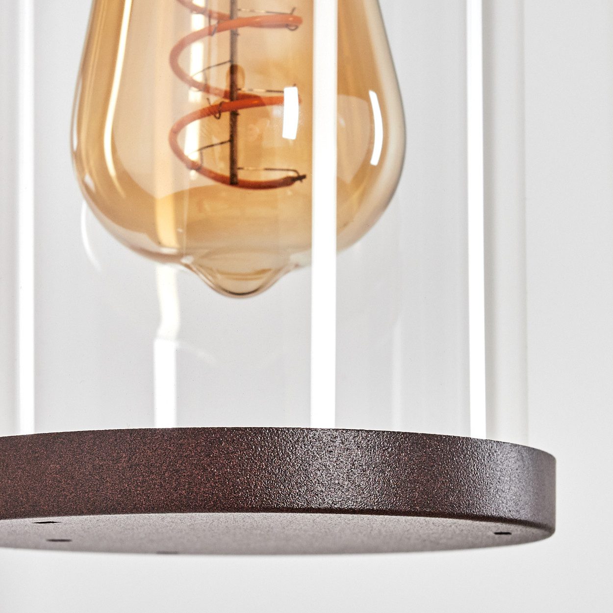 hofstein Außen-Wandleuchte Außenwandlampe mit Bewegungsmelder aus Metall/Glas in Rost/Klar, ohne Leuchtmittel