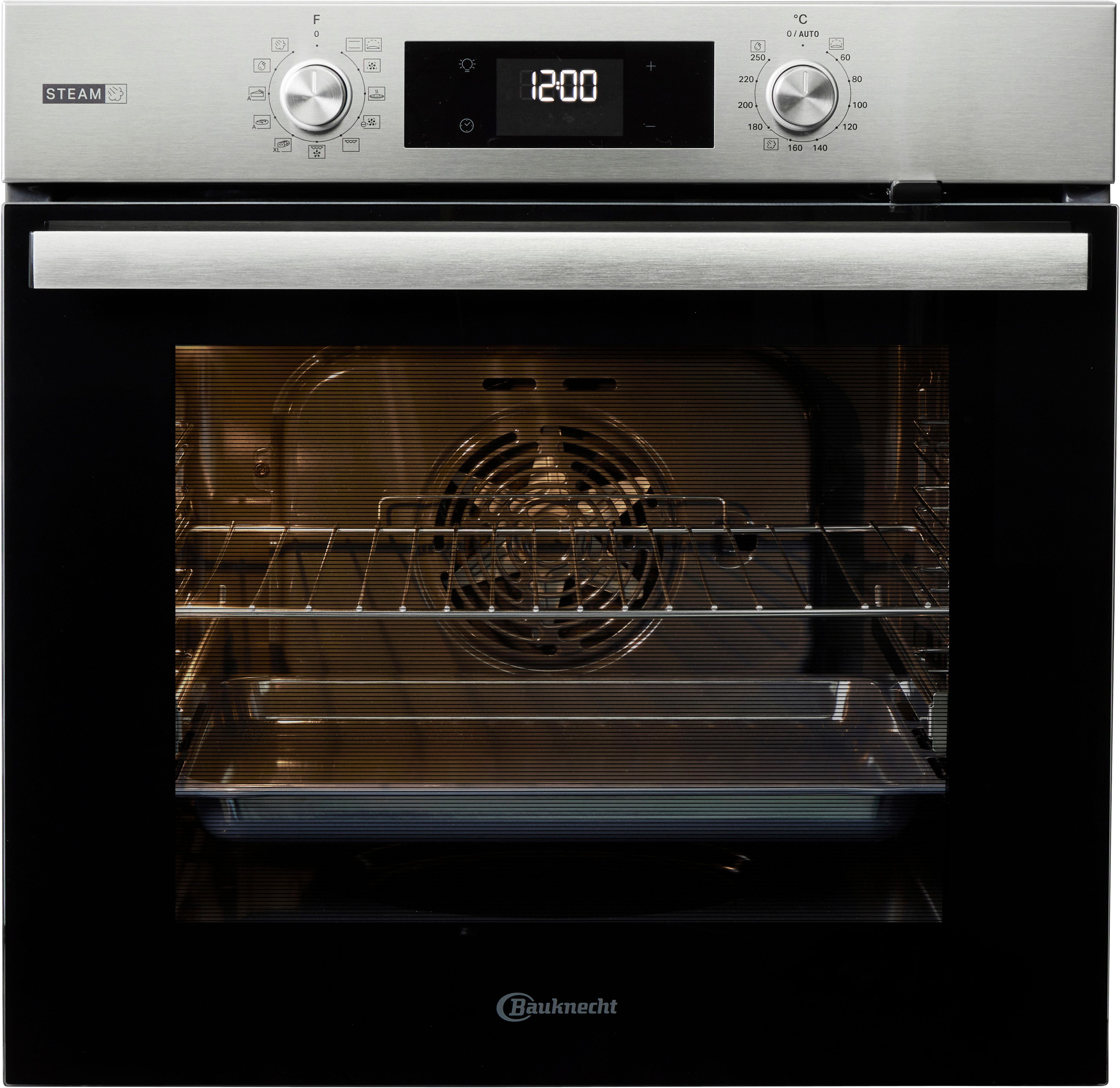 BAUKNECHT Backofen-Set BAKO 760 Steam, mit 1-fach-Teleskopauszug, Hydrolyse, GentleSteam – für ein saftiges Inneres und ein knuspriges Äußeres – Bild 5 von 5
