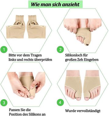 COOL-i ® Hallux-Bandage, Hallux Valgus Zehenspreizer & Socken-Set, Anti-Rutsch, Unisex