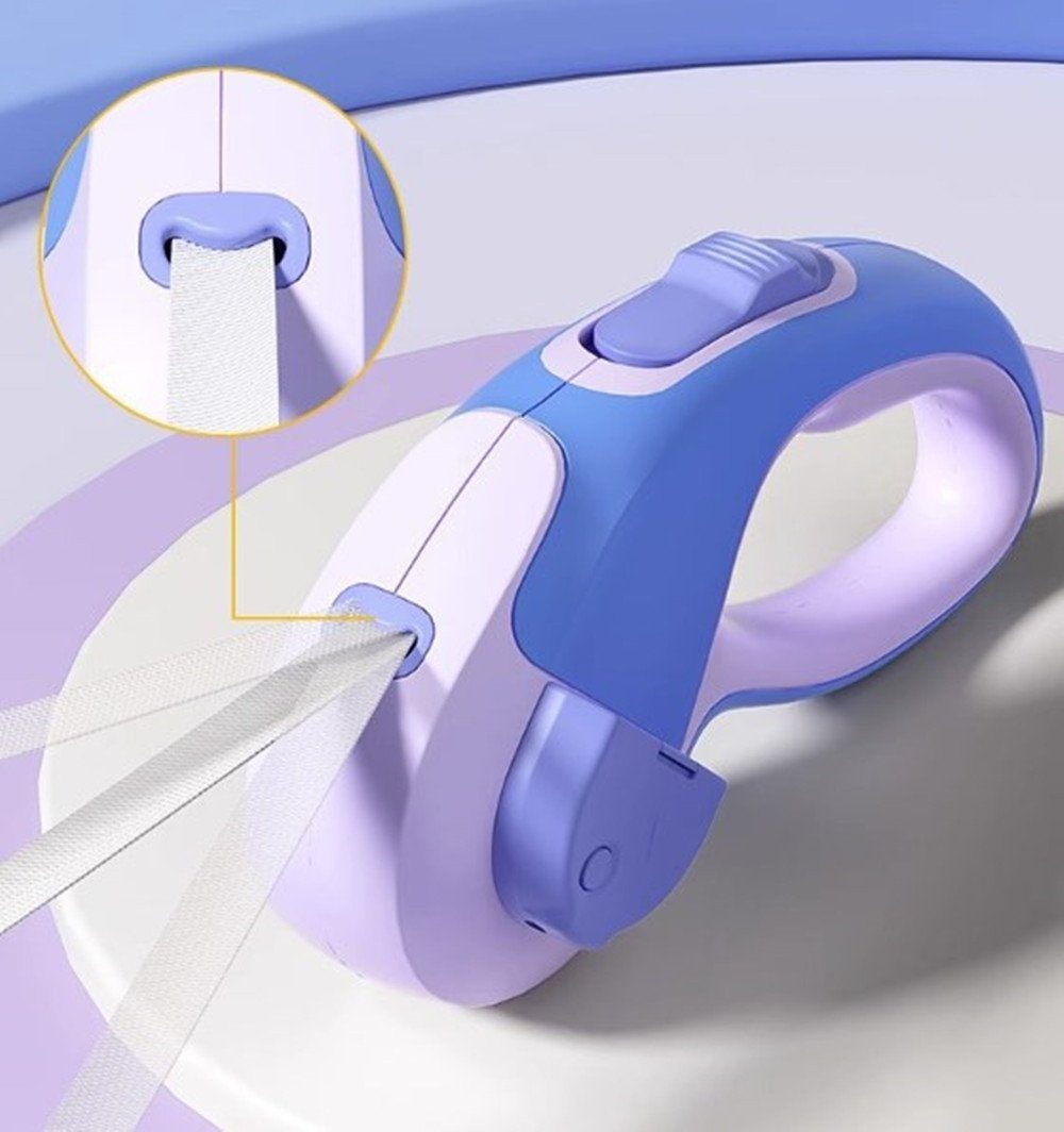 XDeer Führleine Rollleine Hundeleine Ausziehbar für Hunde mit Licht Mittelgroße, Kleinere Hunde Leine,Griff 3m Dog Leash mit Hundegeschirr