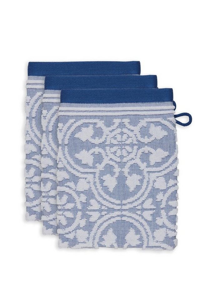 PiP Studio Handtuch Tile Pip Blue 16X22 Set A 3 Blau 100% Cotton, terry,  500 GSM 16 x, Baumwolle (1-St)