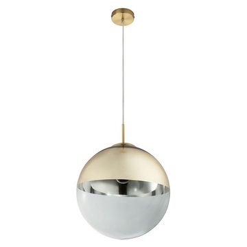 etc-shop LED Pendelleuchte, Leuchtmittel inklusive, Warmweiß, Pendel Kugel Decken Lampe Wohn Zimmer Glas Hänge Leuchte gold im