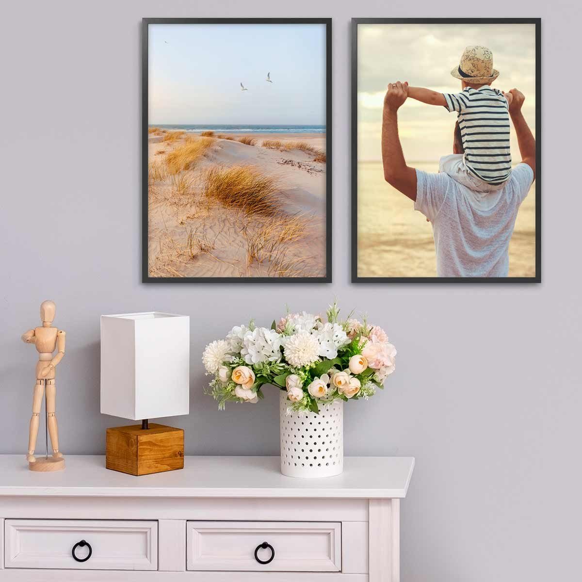 PHOTOLINI Bilderrahmen 2er Set Massivholz-Rahmen Modern günstig online kaufen