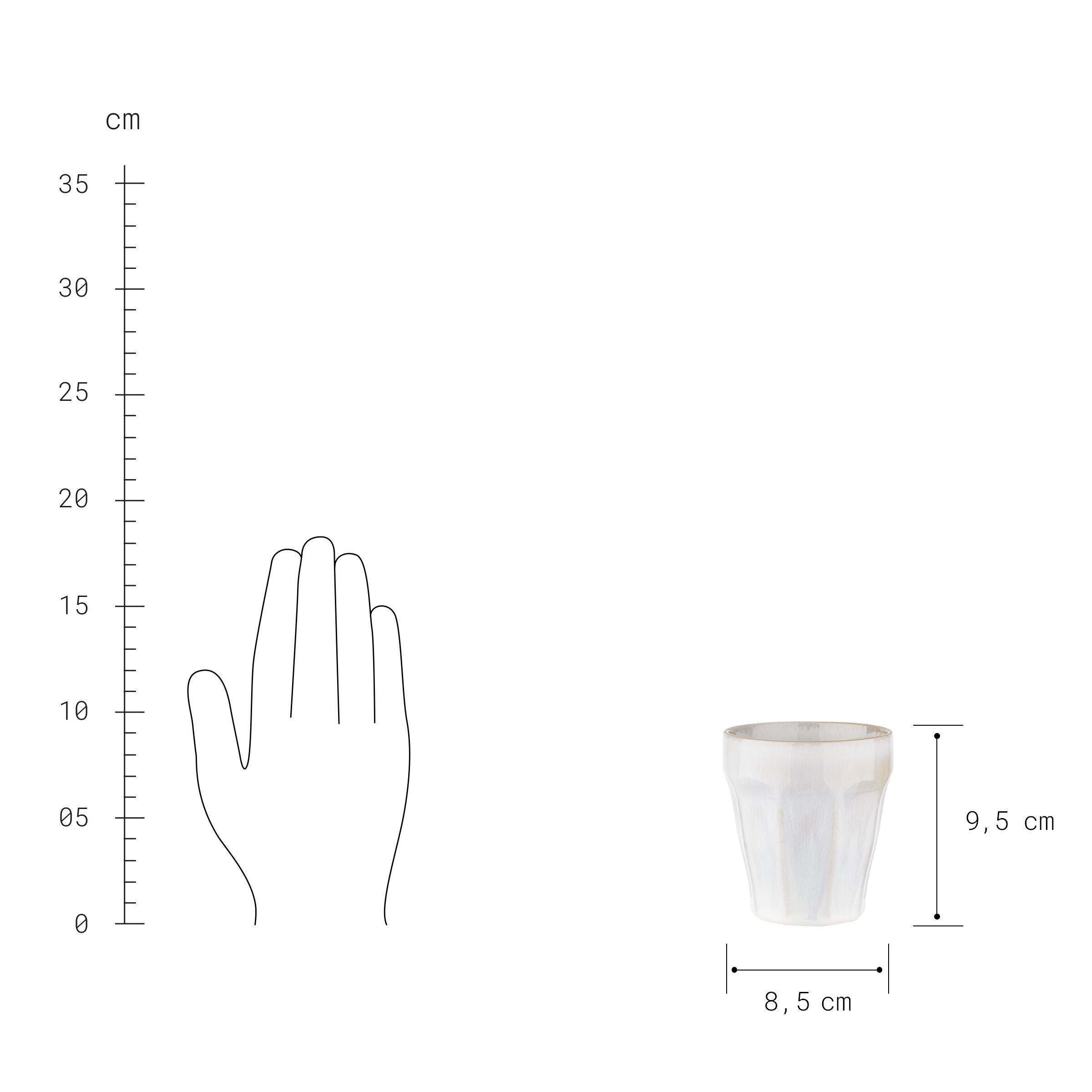 Weiß BUTLERS Steinzeug BERGAMO 250ml, Tasse Kaffeetasse