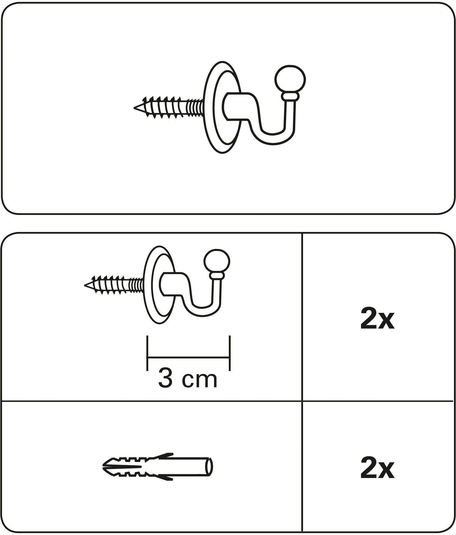 GARDINIA Raffhaken Zierhaken (Raffhaken) Barock, (2-tlg), günstig online kaufen