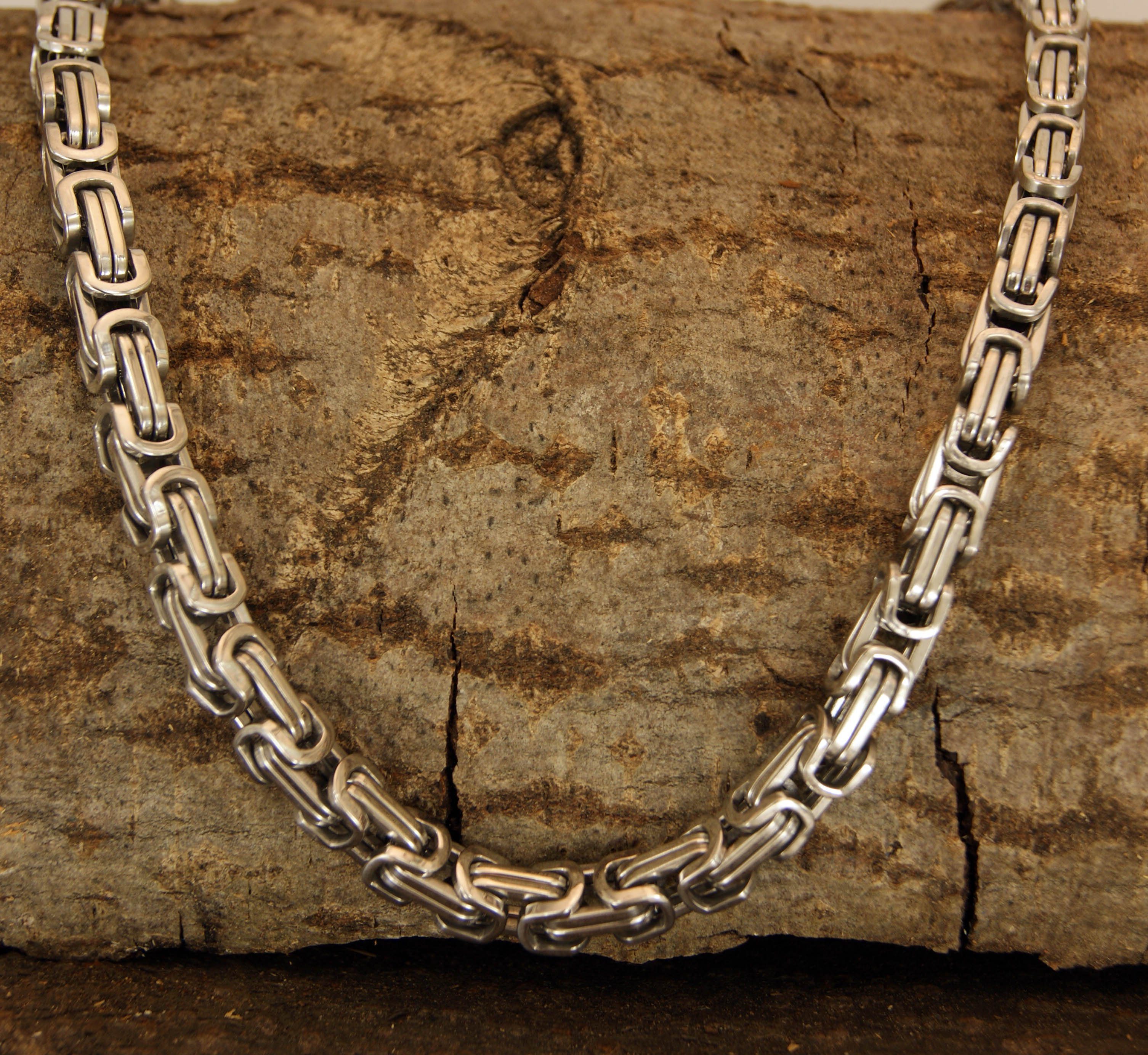 Kiss of Leather Königskette 8,4mm eckige Edelstahl Königskette, 8,4 mm dick günstig online kaufen