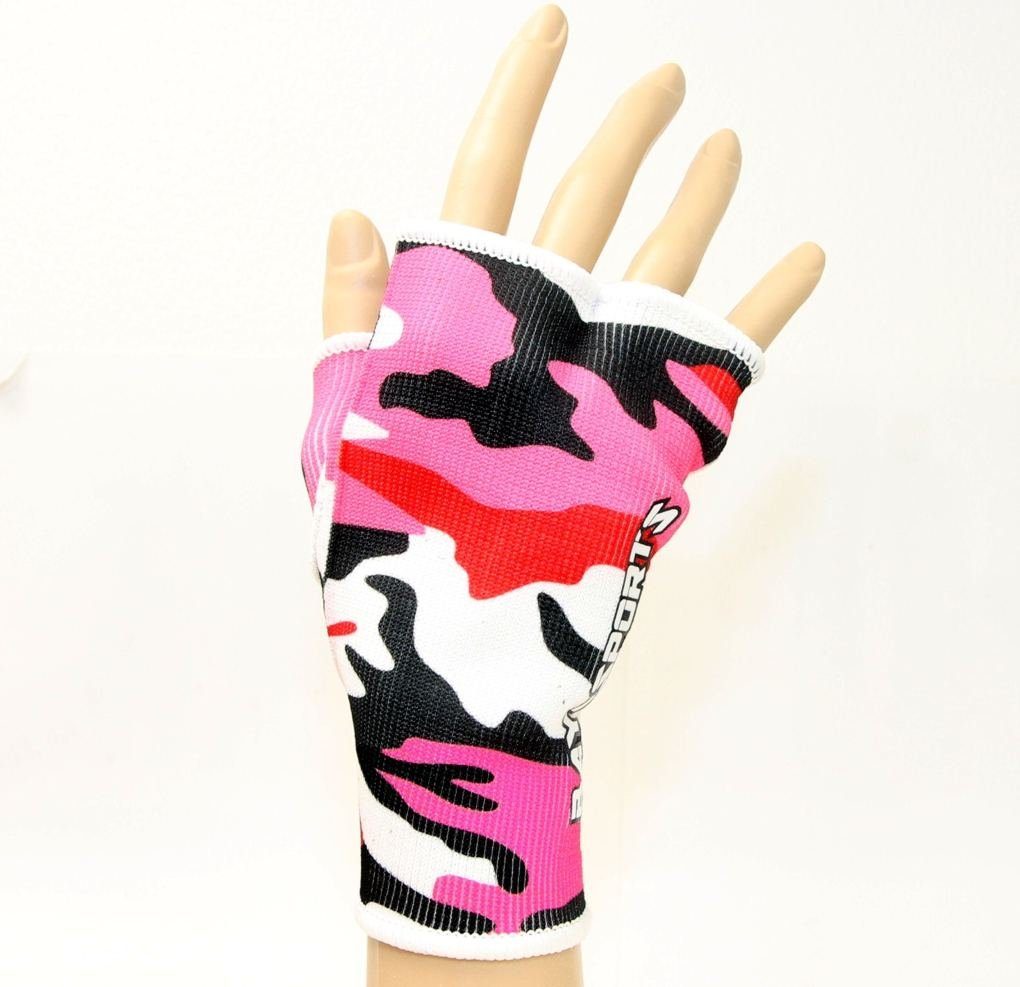 BAY-Sports Boxbandagen Schlupfbandagen Handbandagen Boxen Kickboxen camo pink