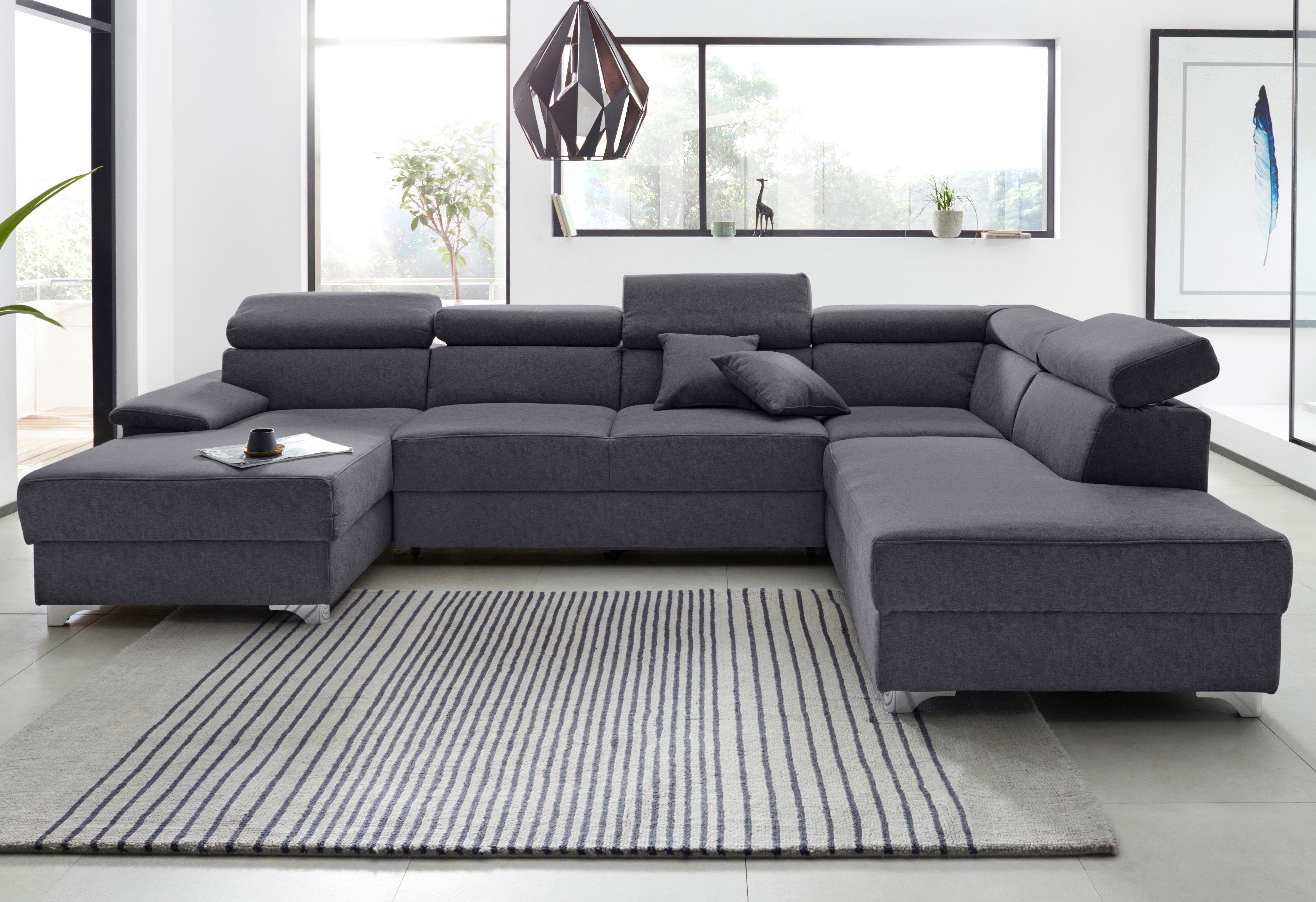 DOMO collection Wohnlandschaft "Mira, inklusive Kopfteilverstellung für meh günstig online kaufen