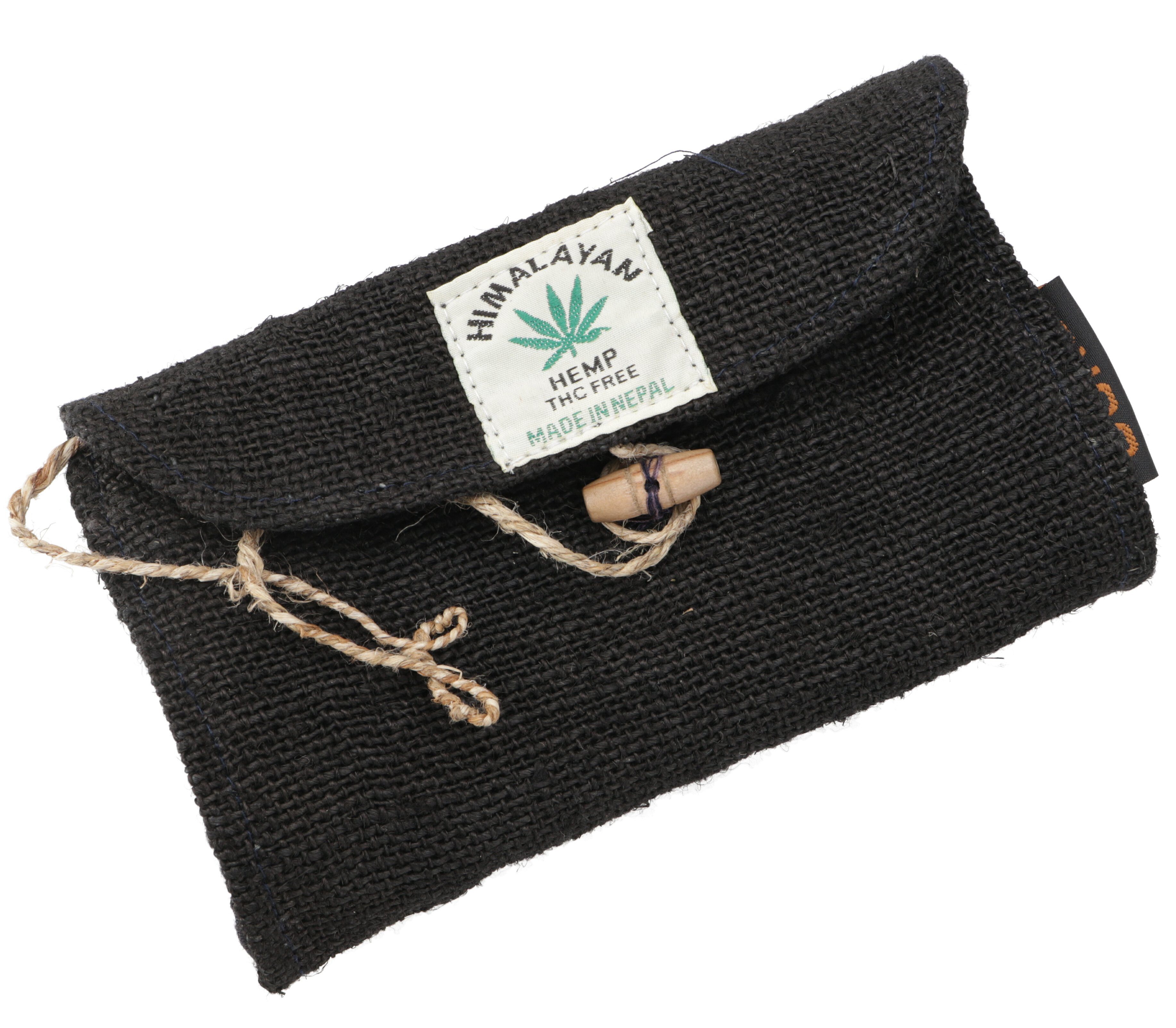 Guru-Shop Aufbewahrungstasche Hanf Tabakbeutel, Tabaktasche, Drehtasche - black