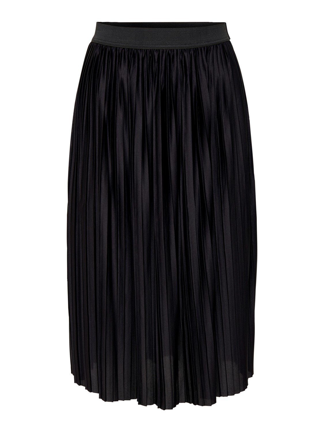 JACQUELINE de YONG Sommerrock Plissee Rock Jersey Midi Skirt Langer Faltenrock Strech Bund (1-tlg) 2784 in Schwarz