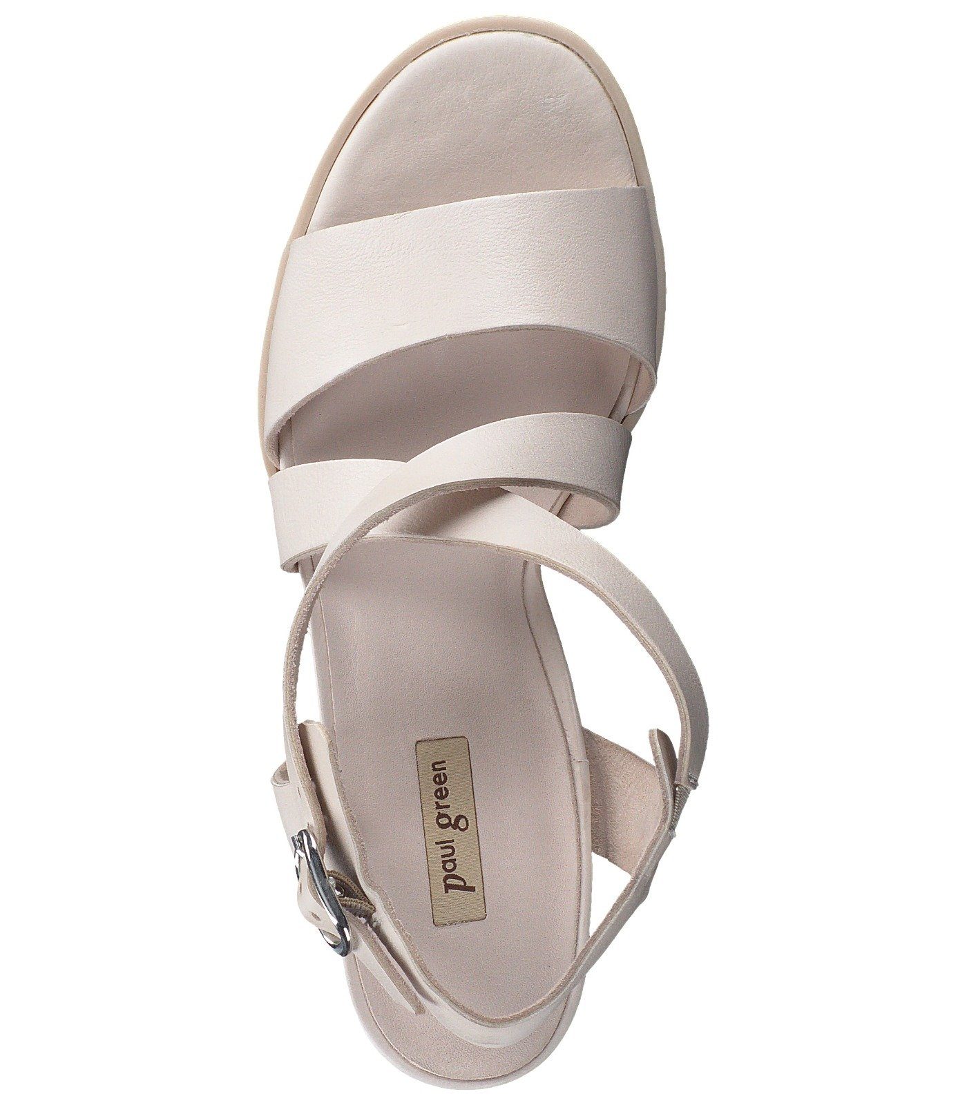 Glattleder High-Heel-Sandalette Sandalen Paul Green Beige