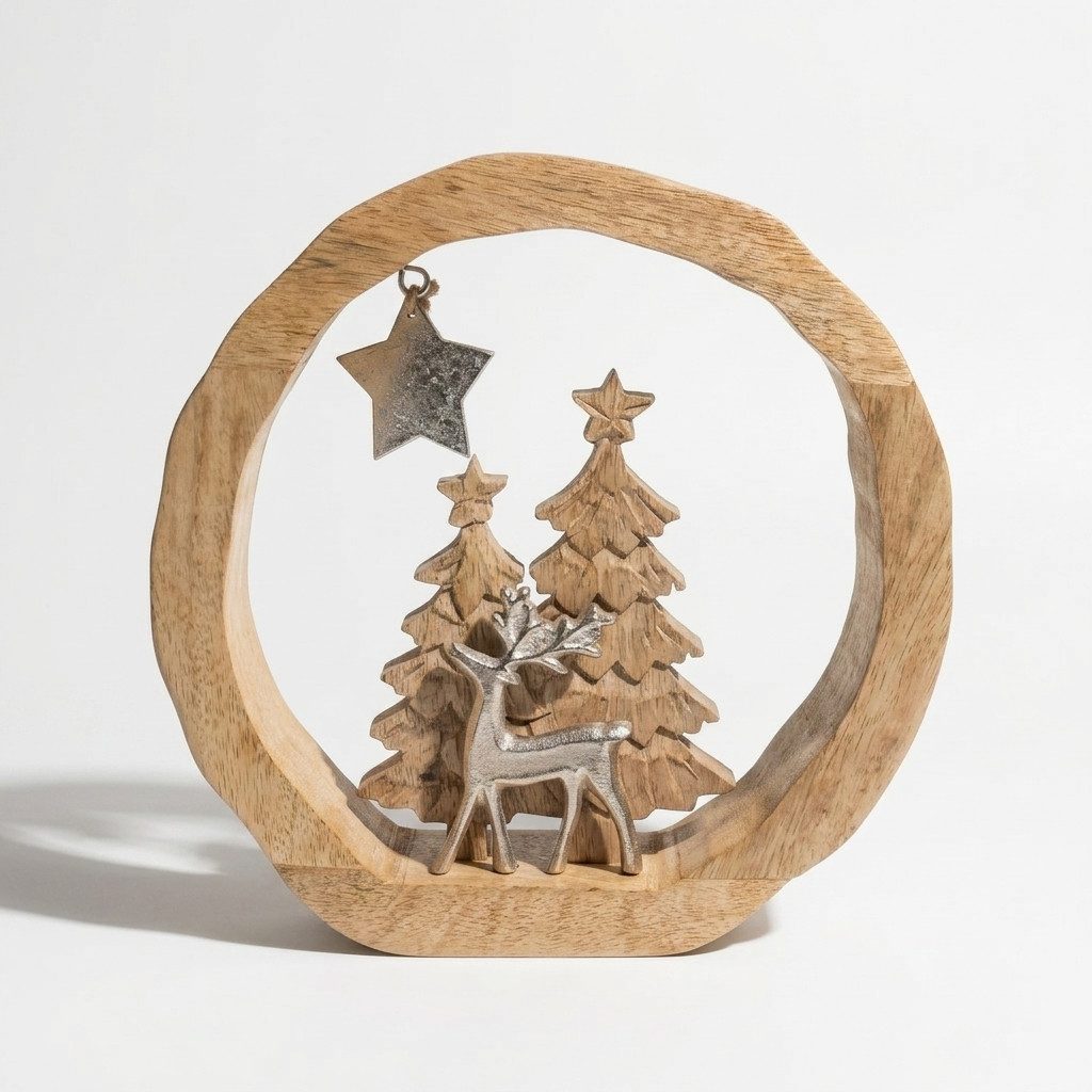 Home-trends24.de Dekokranz Holz Kranz Winterwald