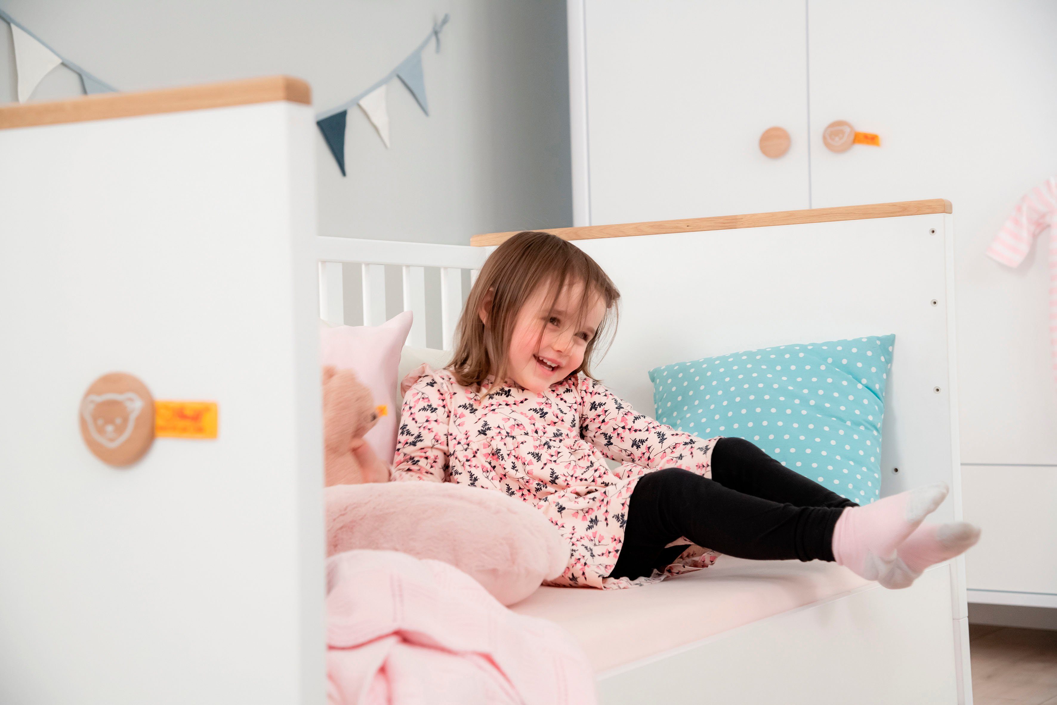 Fynn, Federleistenrost 4-fach Steiff Kinderbett inklusive Lotte PAIDI by Comfort höhenverstellbarem & AIRWELL®