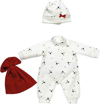 Llorens Puppenkleidung Pyjamaset mit Mütze und Kuscheltuch, 35-38 cm, Made in Europe
