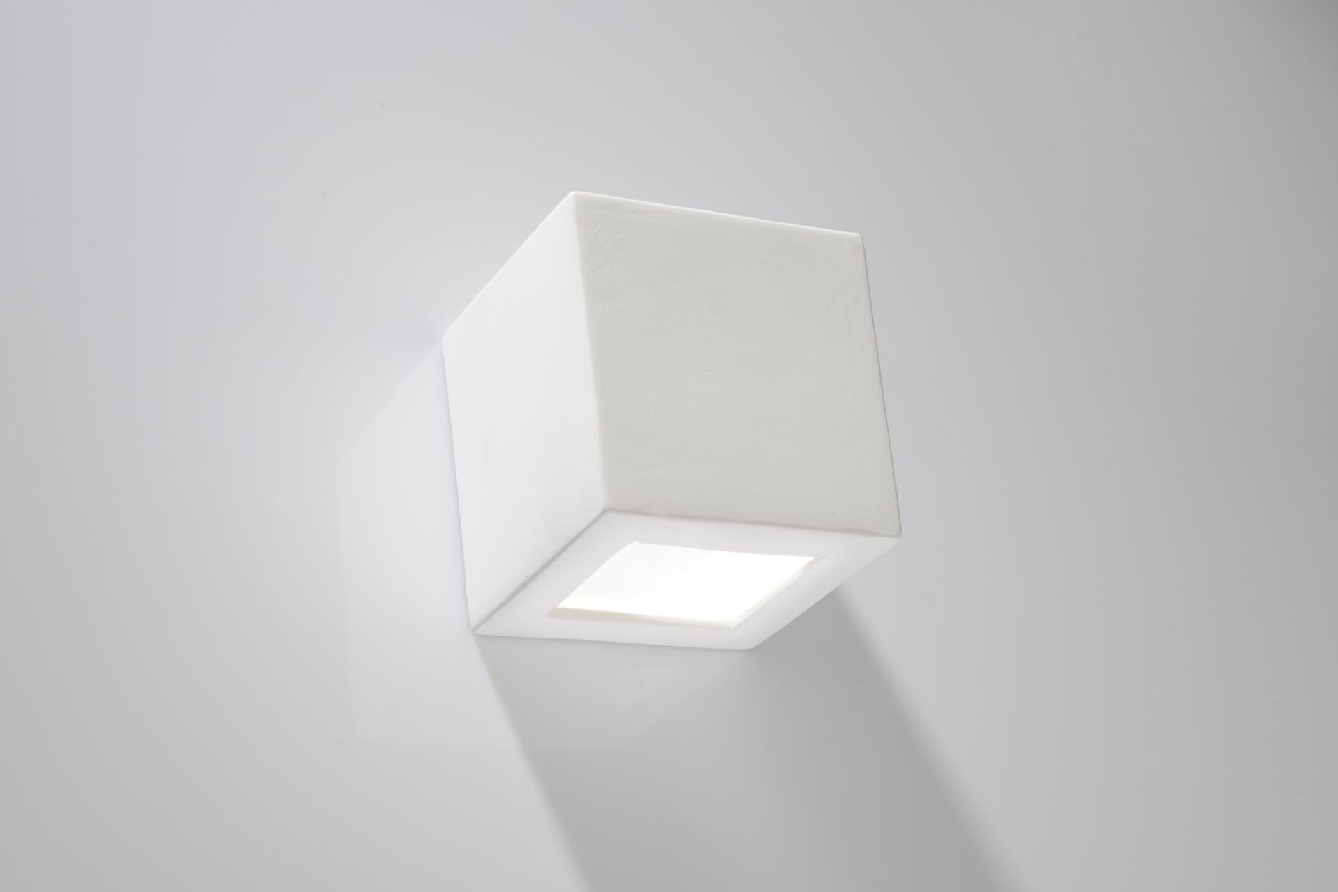 Licht-Erlebnisse Wandleuchte LEO, ohne Leuchtmittel, Design Lampe Gipsleuchte Wandlampe bemalbare