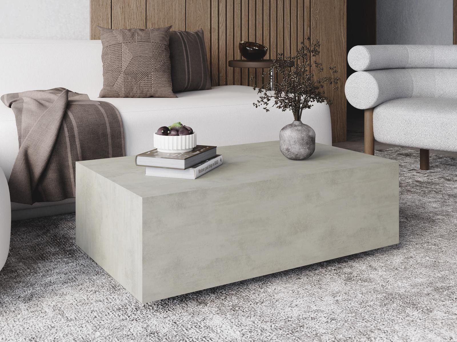 Compleo Couchtisch 90x55x31,5 cm, Wohnzimmertisch, rechteckig, Kaffeetisch, MADE IN EU, Premium-Möbel, MORS