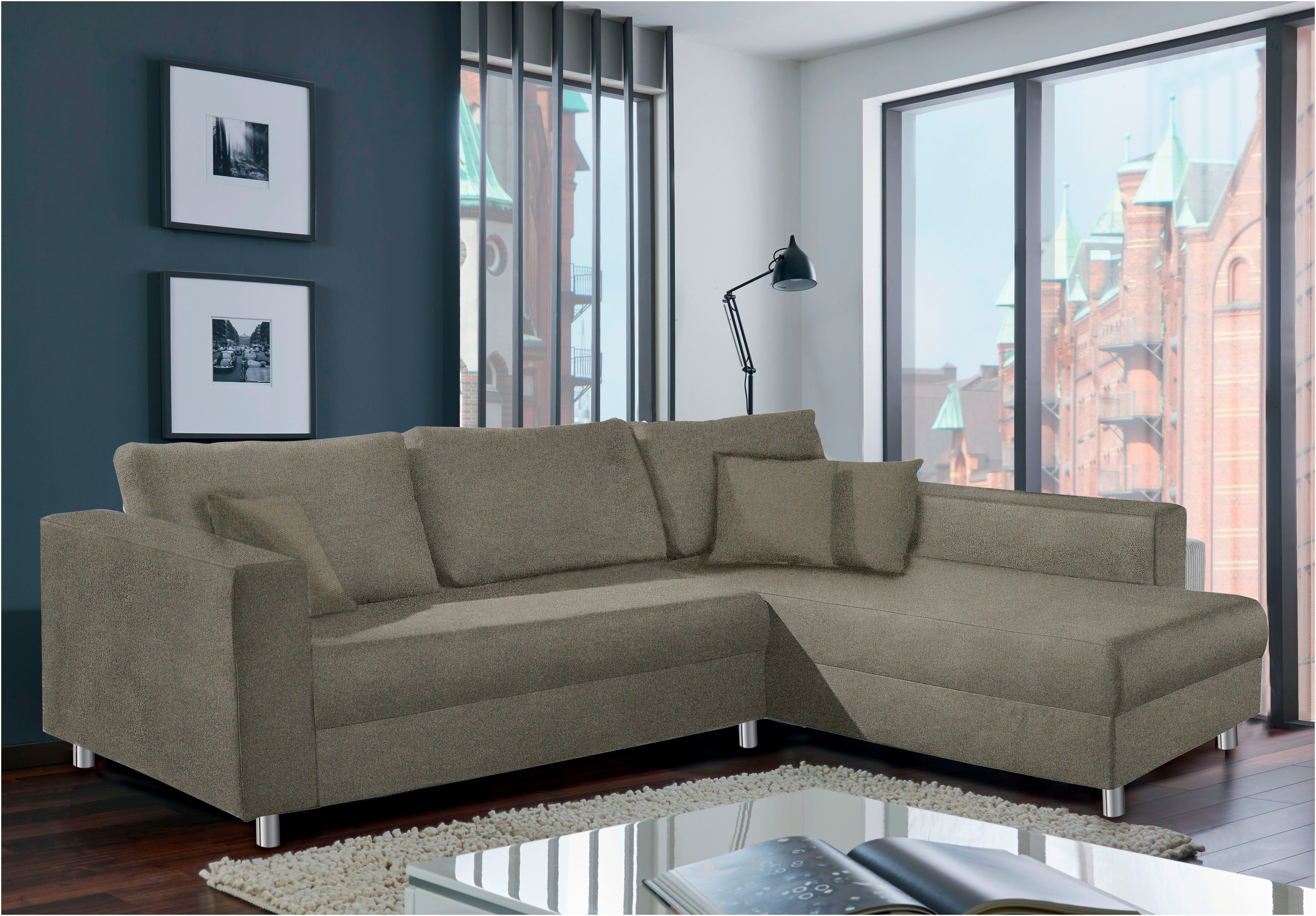 INOSIGN Ecksofa "153", Inkl. Schlaffunktion und großen Strauraum günstig online kaufen