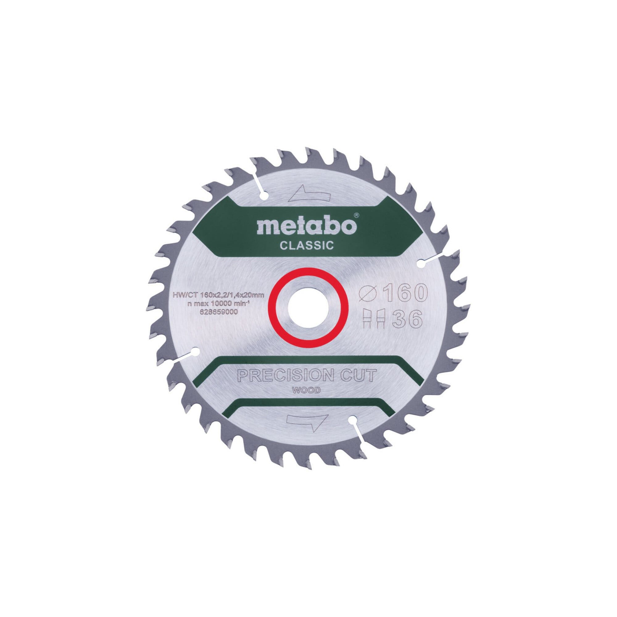 metabo Kreissägeblatt Metabo Sägeblatt "precision cut wood - classic", 160x2,2/1,4x20 Z36 WZ