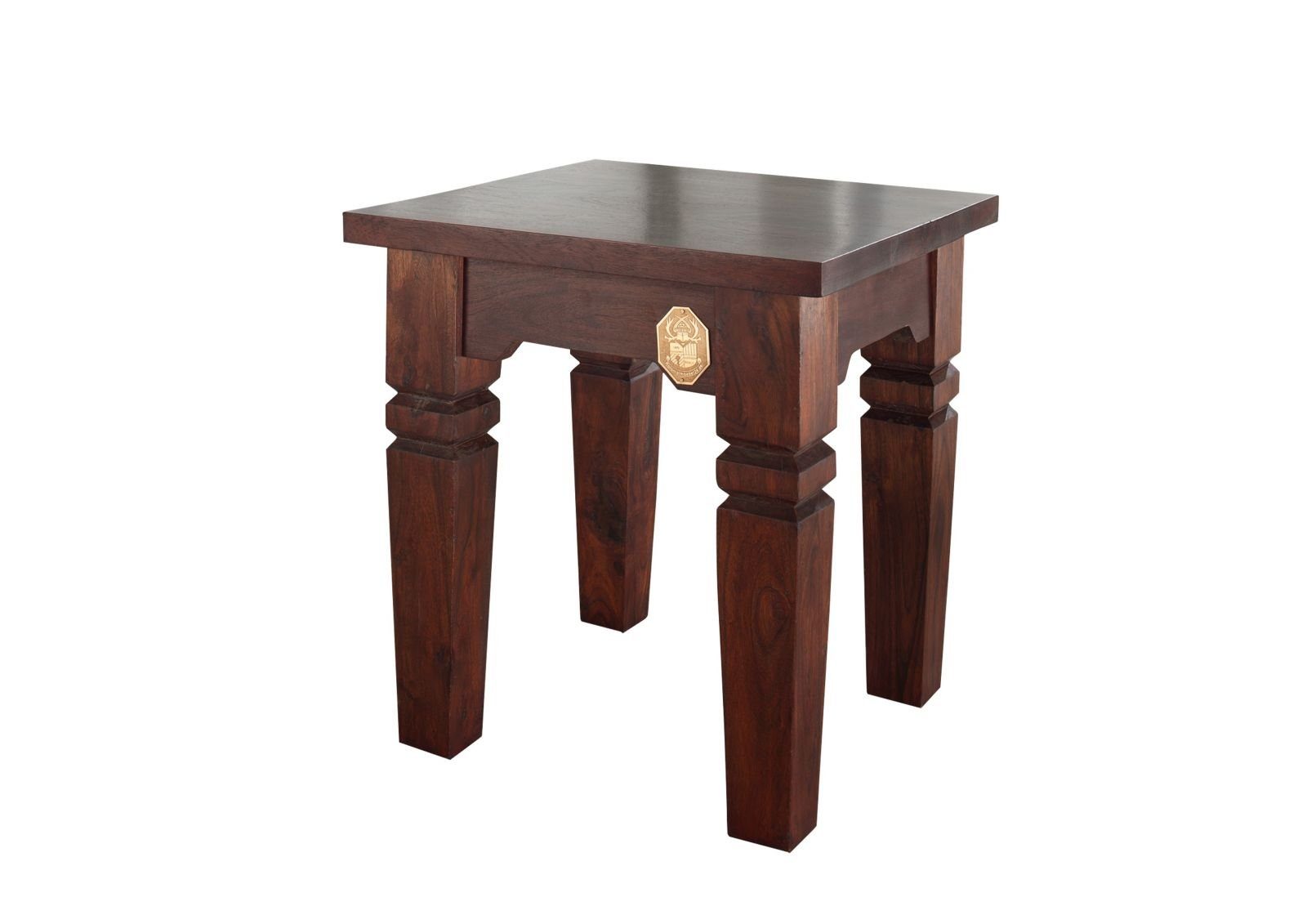 Massivmoebel24 Hocker (Hocker Akazie 42x42x45 nougat günstig online kaufen