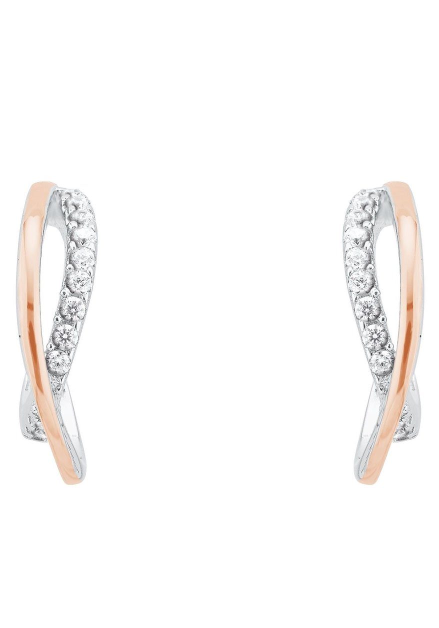 Amor Paar Creolen, mit Zirkonia (synth)