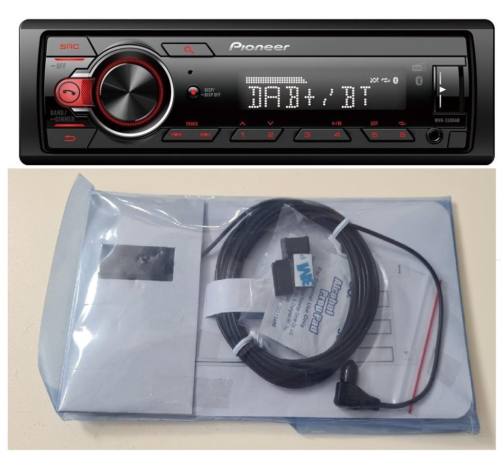 Pioneer Pioneer MVH-330DAB inkl. DAB Antenne Autoradio