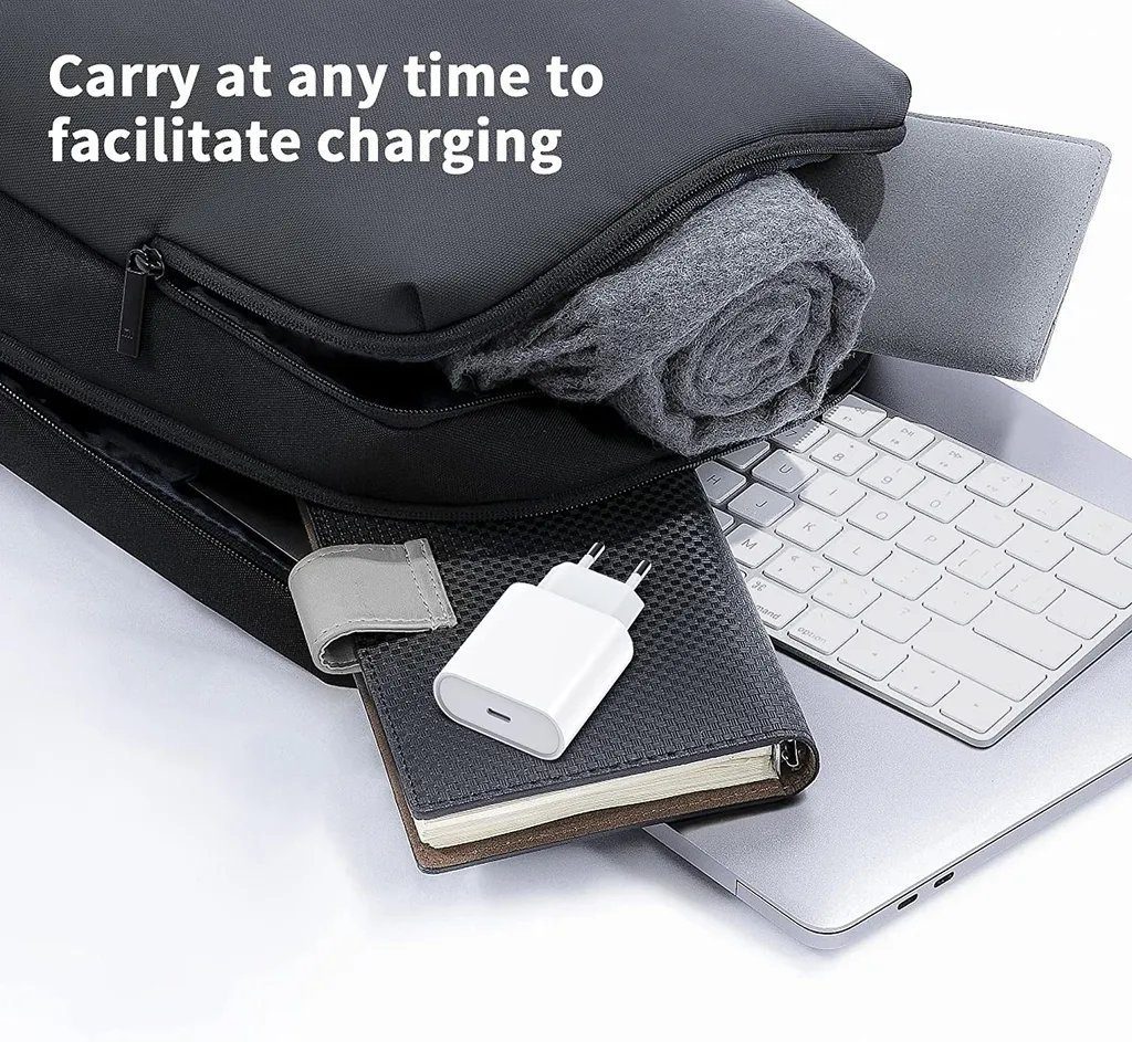 TradeNation Ladeset USB-C-Lightning Kabel 1m 20W Schnellladegerät iPhone Ladekabel USB-Ladegerät (2000,00 mA, 100cm Lightning Kabel iPhone Ladekabel, 1-tlg., US – Bild 5 von 5