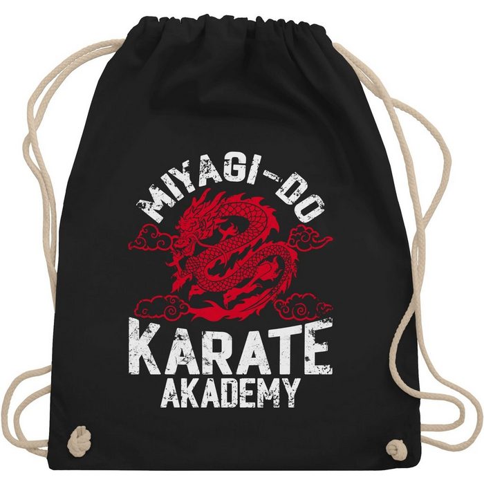 Shirtracer Turnbeutel Miyagi-Do Karate Akademy mit Drache rot/weiß Kinderkleidung und Co