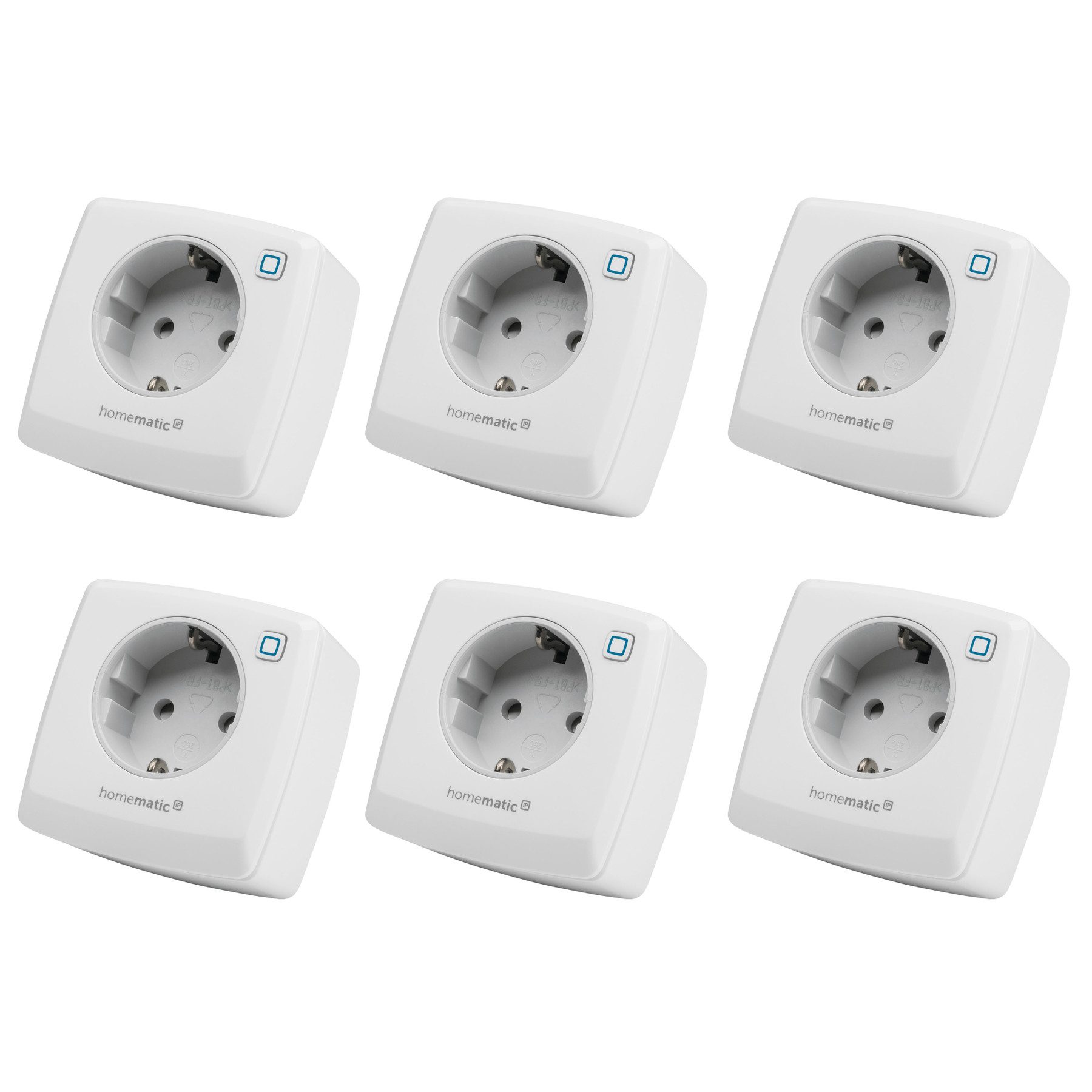 Steckdose HOMEMATIC IP 157338A0, Schaltsteckdose, 6 Stück