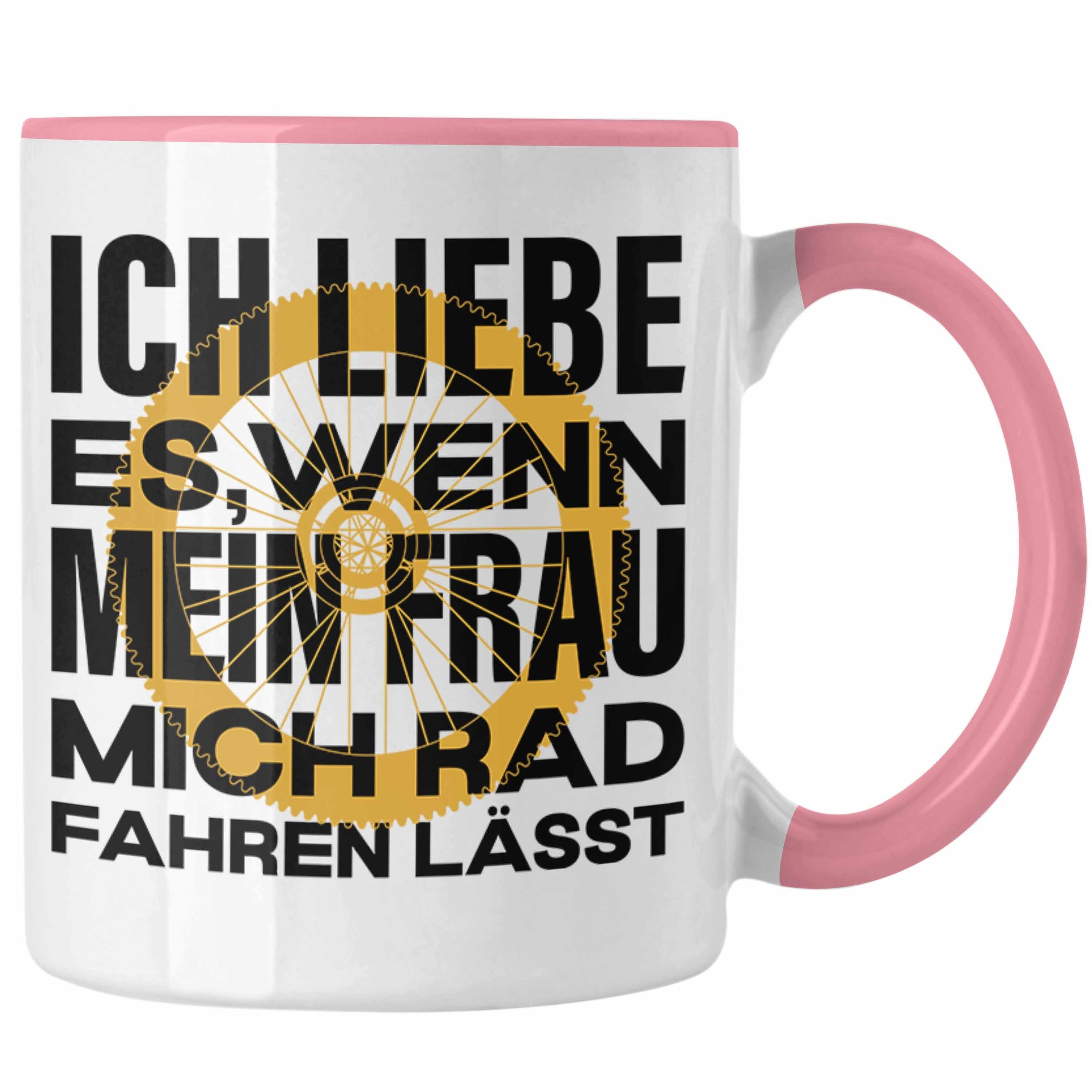 Trendation Tasse Trendation - Fahrradfahrer Geschenk Tasse mit Spruch Rennrad Mountainbike Geschenkidee Radfahrer Rosa