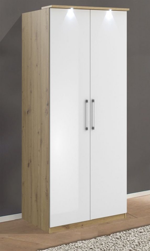 Helvetia Kleiderschrank Optima B/T/H: 90 cm / 64 cm / 216 cm, Türen mit  Soft-Close Funktion