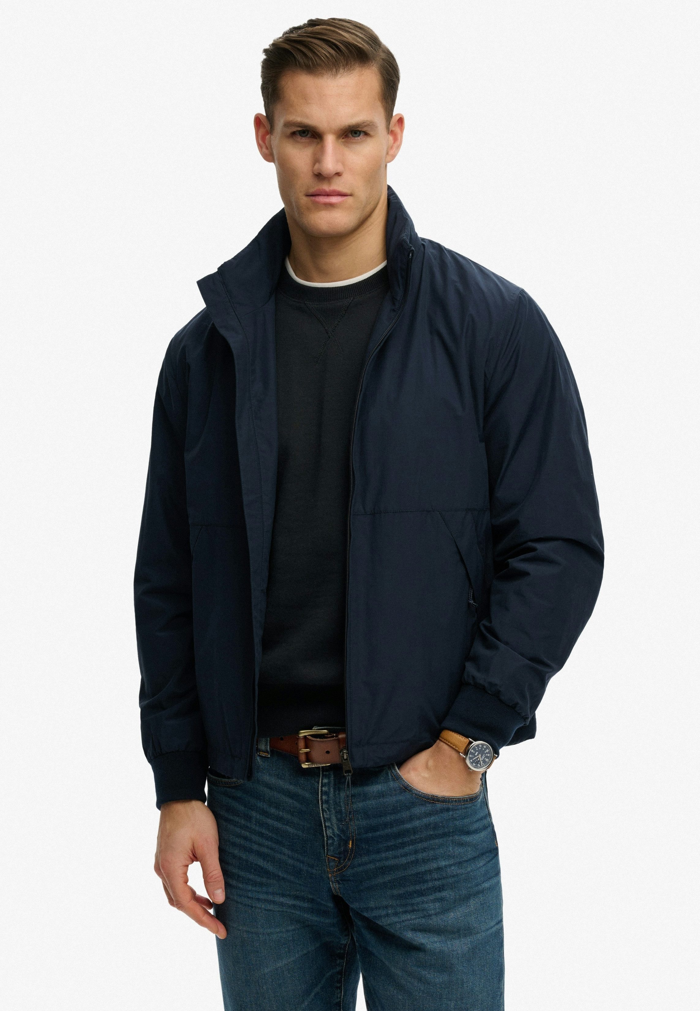 Superdry Parka SPORTS JACKET mit Markenlabel, aus Polyester und Kunstfaser, Relaxed Fit