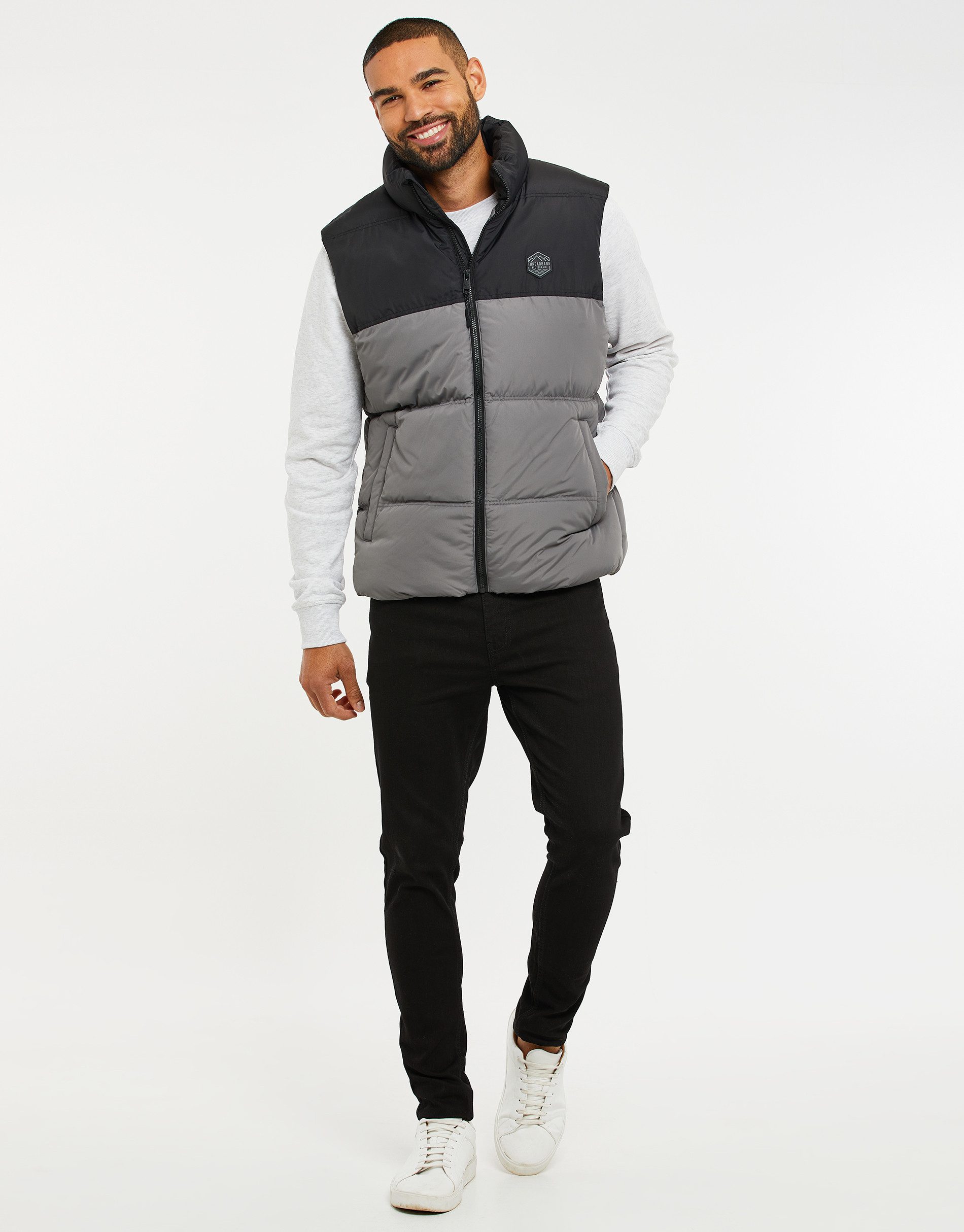 Threadbare Softshellweste THB Jacket Gilet Lethame (1-tlg) im tollen Stepp-Design