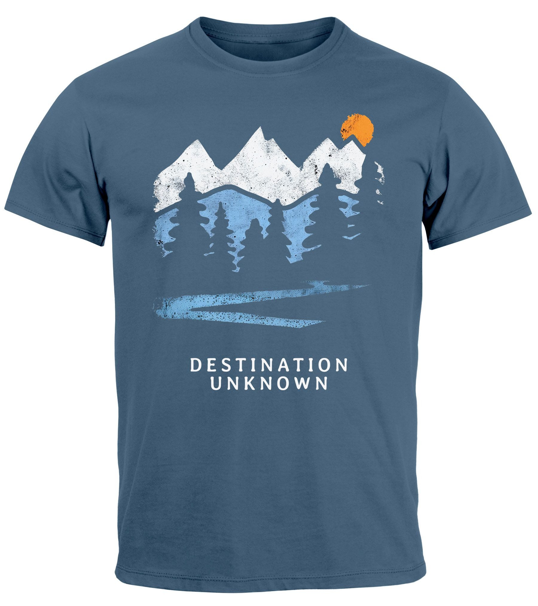 Neverless Print-Shirt Herren T-Shirt Prinstshirt Berge Wandern Adventure Ou günstig online kaufen