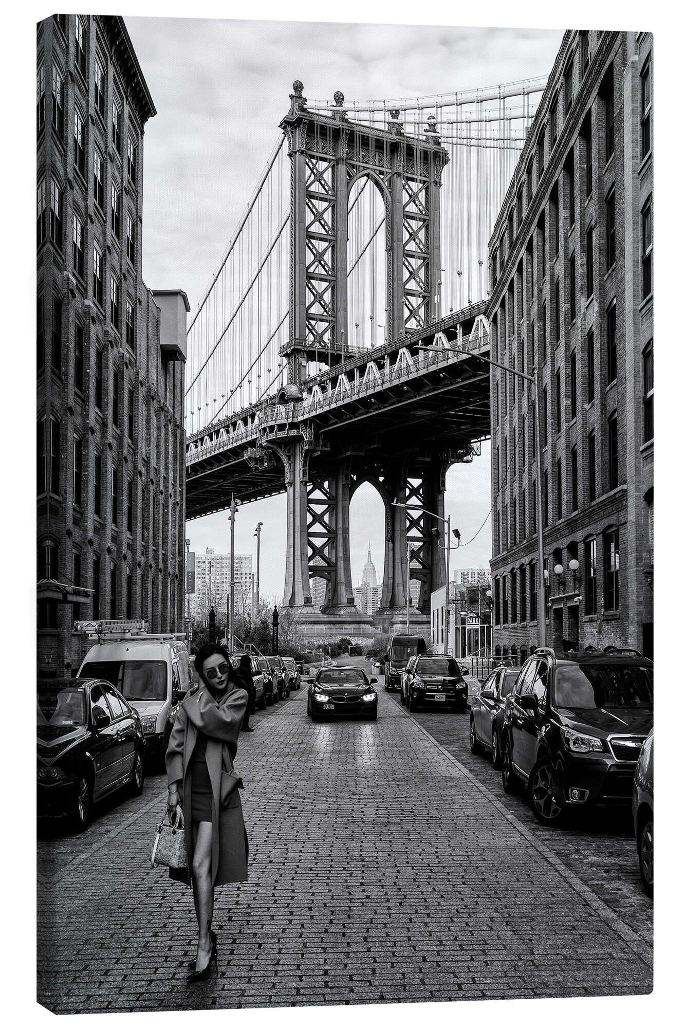 Posterlounge Wandbild Brooklyn mit Manhattan Bridge, Robert Bolton, erhältlich als Poster, Leinwandbild, Wandsticker oder Acrylglasbild