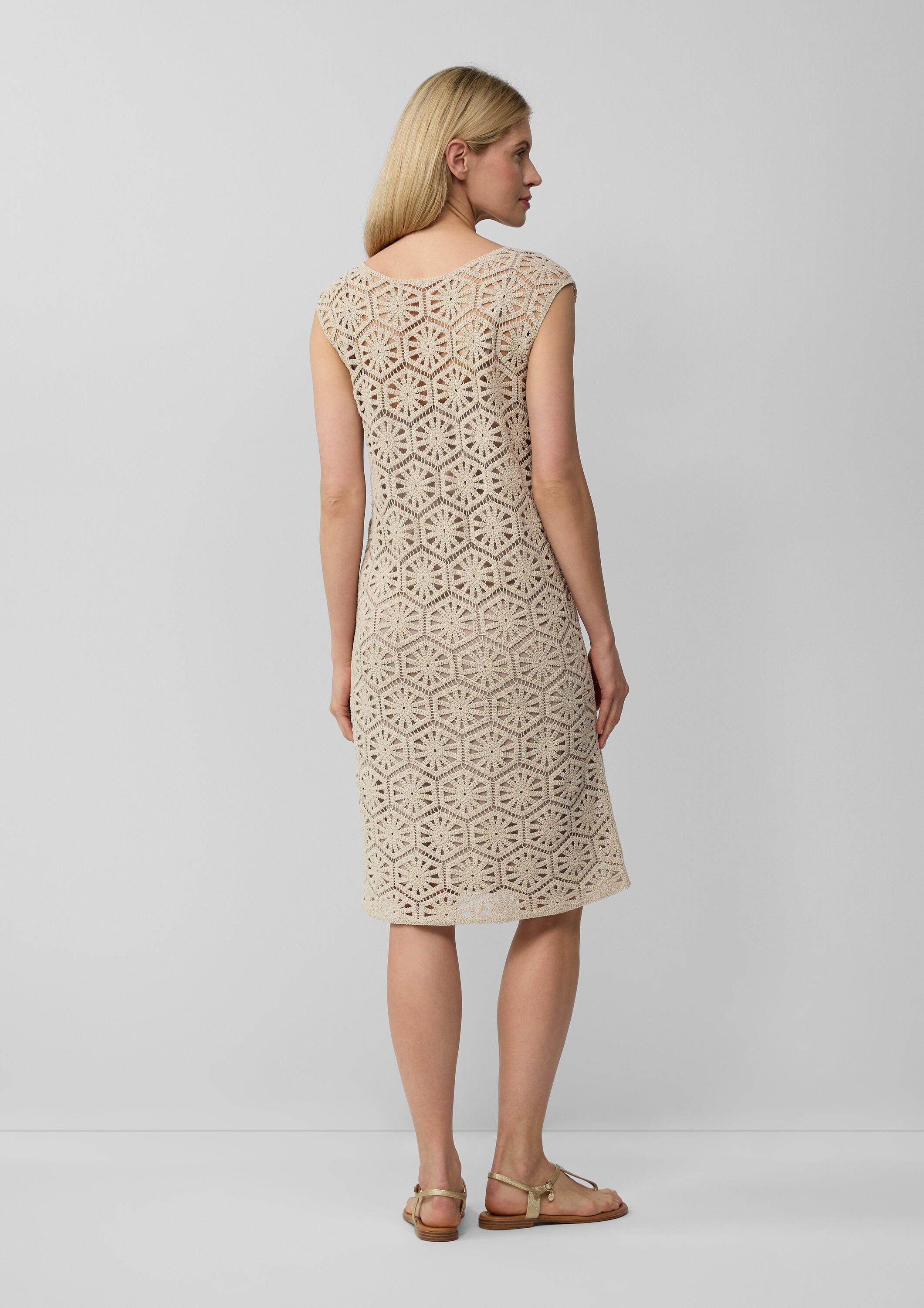 s.Oliver Minikleid Kleid Kleid aus Häkelspitze mit V-Ausschnitt und Unterkleid