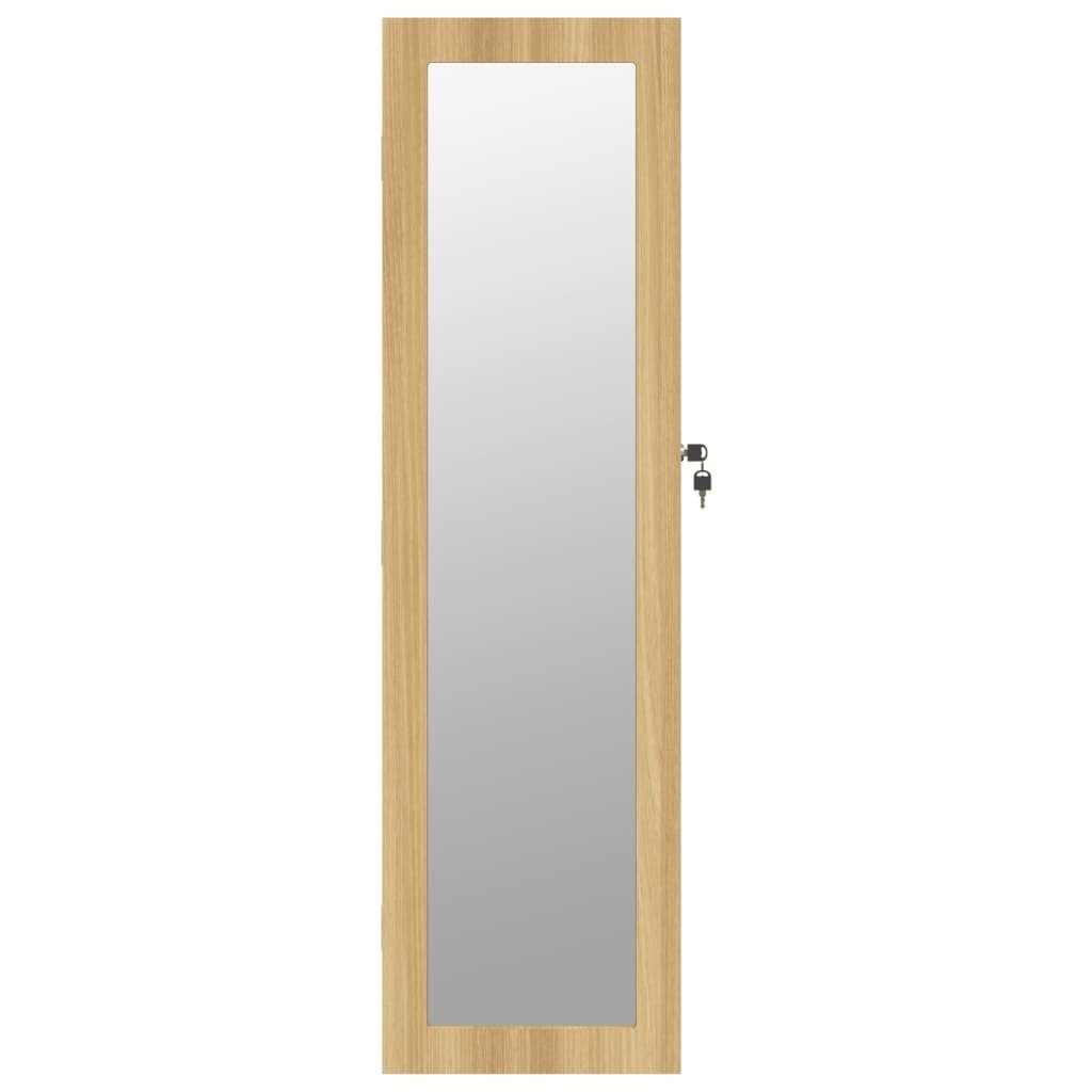 vidaXL Spiegel Schmuckschrank mit Spiegel Wandmontage | Braun Braun (1-St) 30x8,5x106 cm