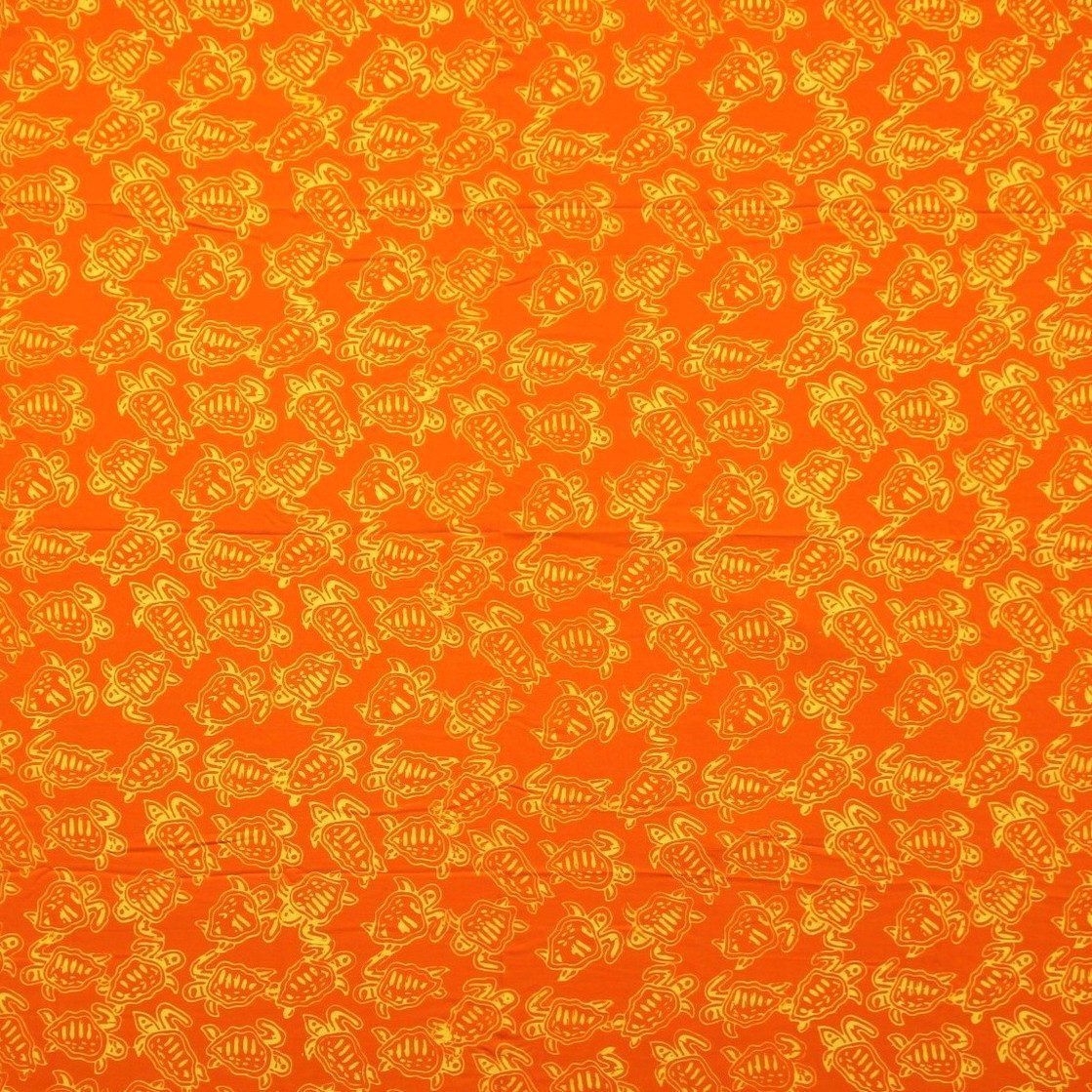 Wogeka Sarong blickdichter Sarong orange als Strandtuch Strandkleid Wickelrock