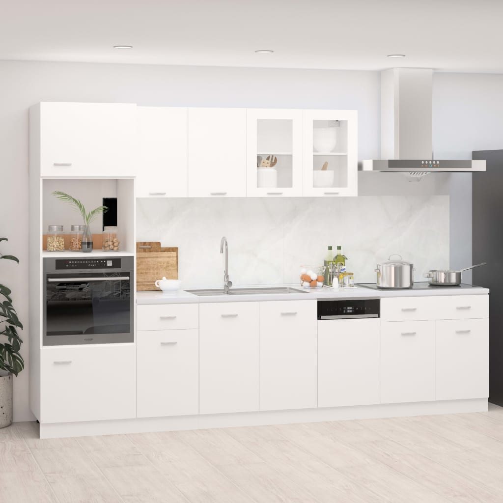 vidaXL Кухниzeile, 7-tlg. Кухниzeile Weiß Holzwerkstoff