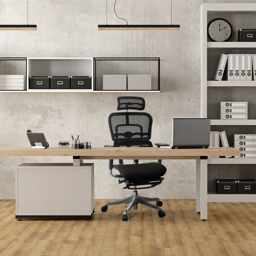 LEGPRO PLUS Netzstoff ergonomisch Drehstuhl St), OFFICE Bürostuhl (1 Schreibtischstuhl High End hjh ERGOHUMAN