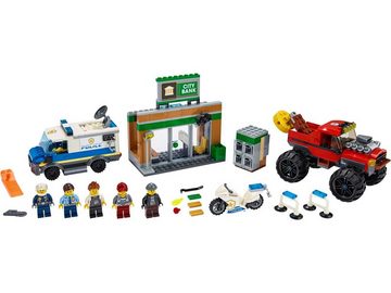 LEGO® Konstruktionsspielsteine LEGO® City - Raubüberfall mit dem Monster-Truck, (Set, 362 St)