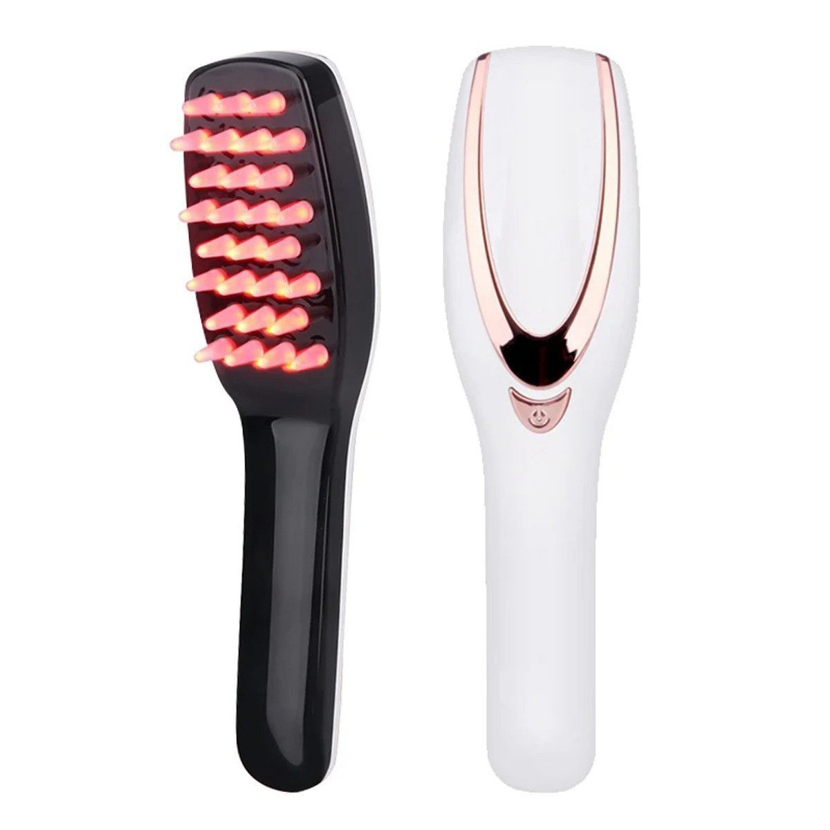 Fyrove Elektrohaarbürste Elektrische Kopfhaut Massage Bürste,3 in 1 Phototherapie-Massage-Kamm, Reduzieren Sie Haarausfall Haarpflege