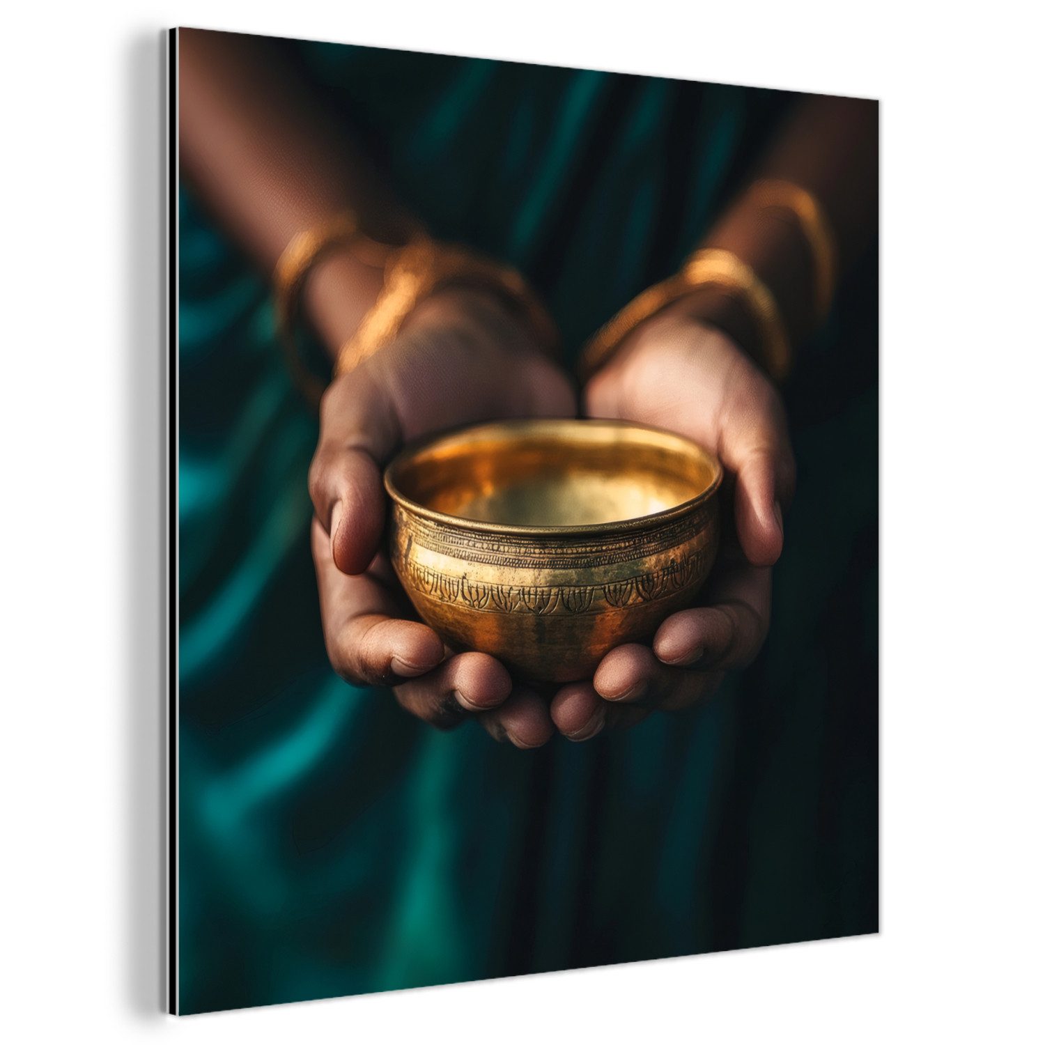 MuchoWow Metallbild Gold - Schale - günstig online kaufen