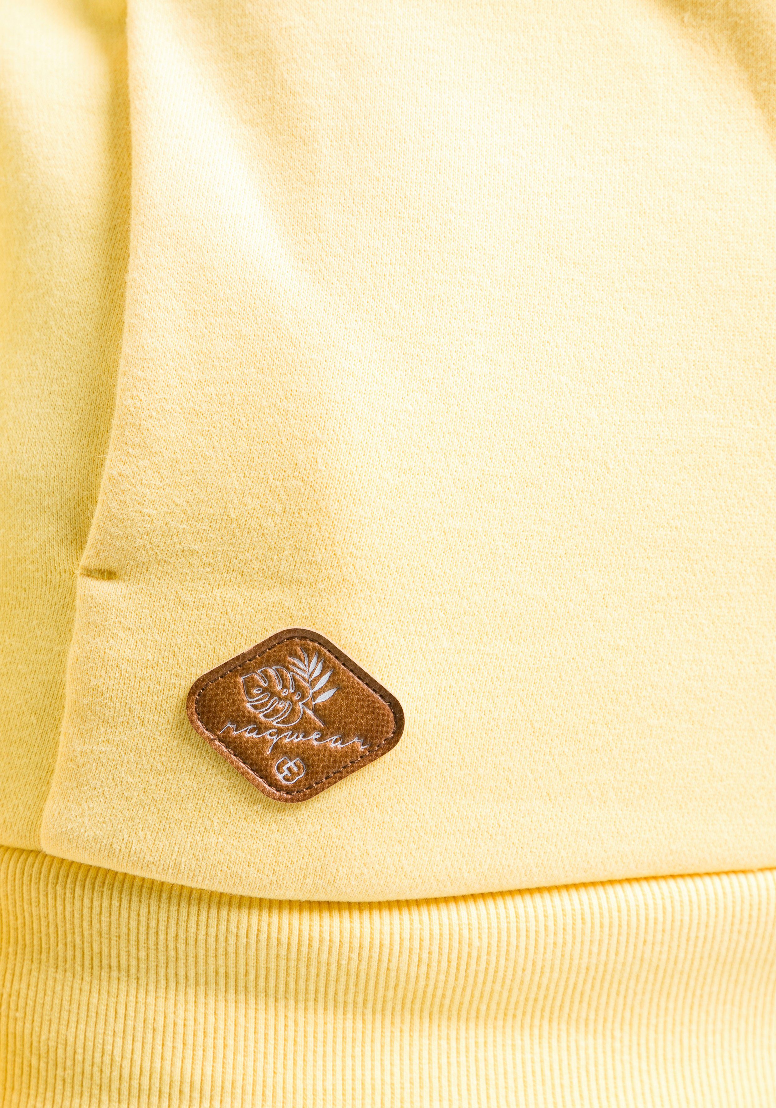 6028 rustikalen Kordel-Akzenten Ragwear GRIPYBUTTON mit yellow Sweatshirt Sweater