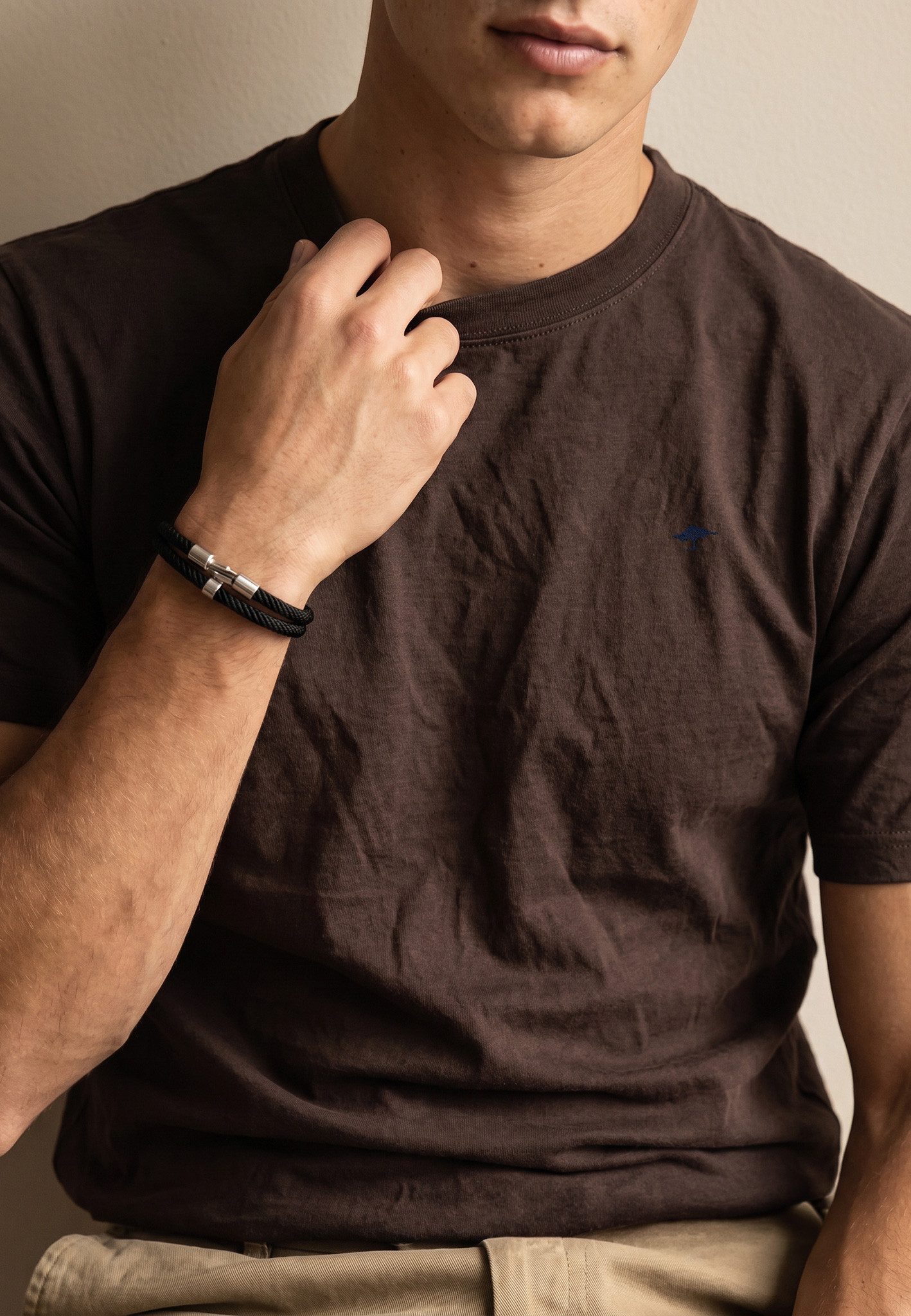 FYNCH-HATTON T-Shirt mit Logo-Stickerei – Bild 2 von 5